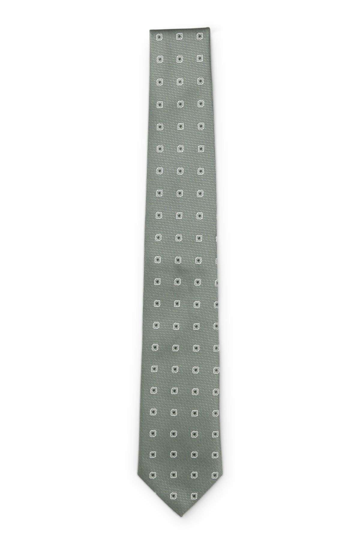 Cravatta con motivo jacquard in misto seta