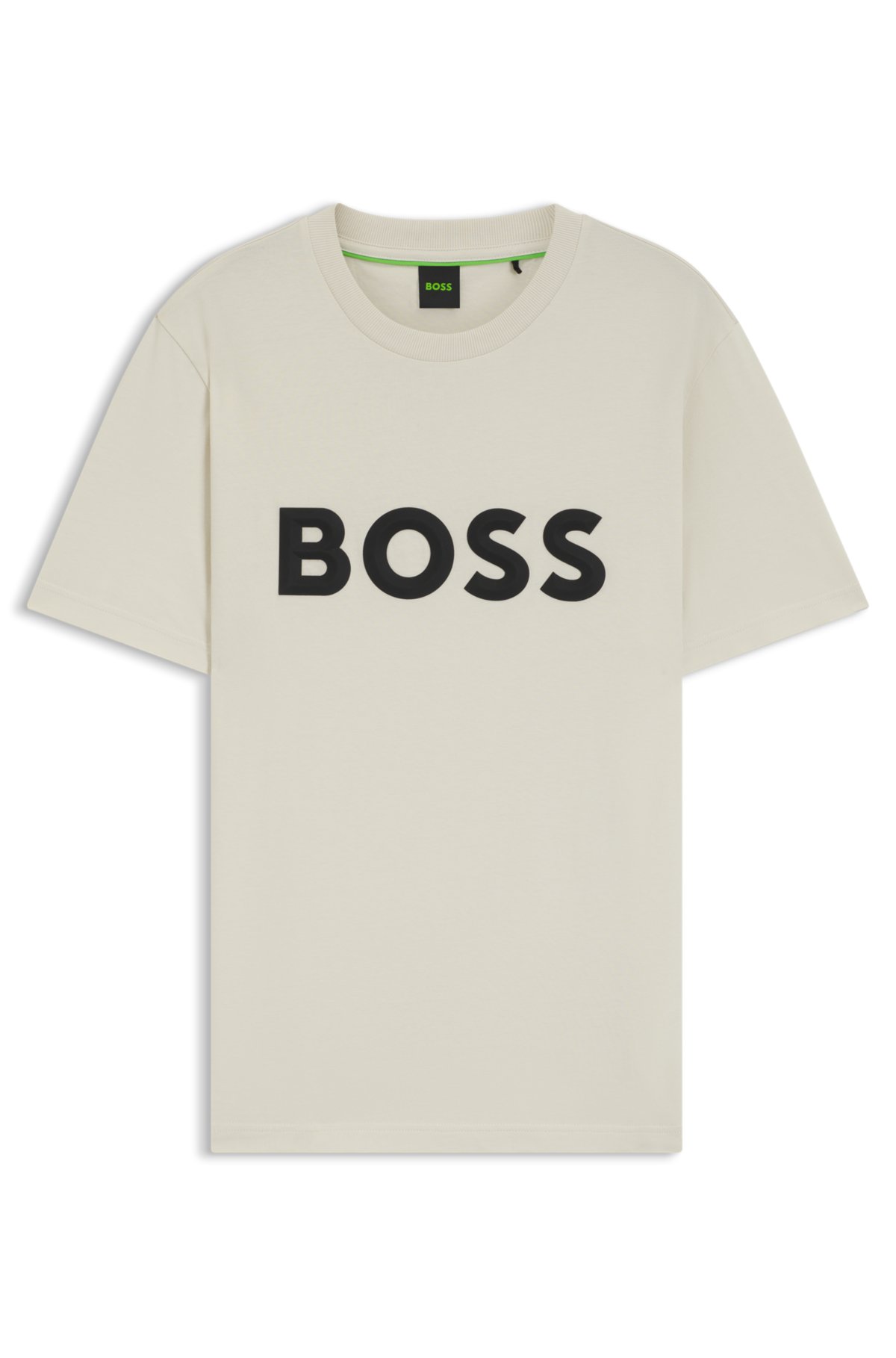 T-shirt in jersey di cotone con logo 3D