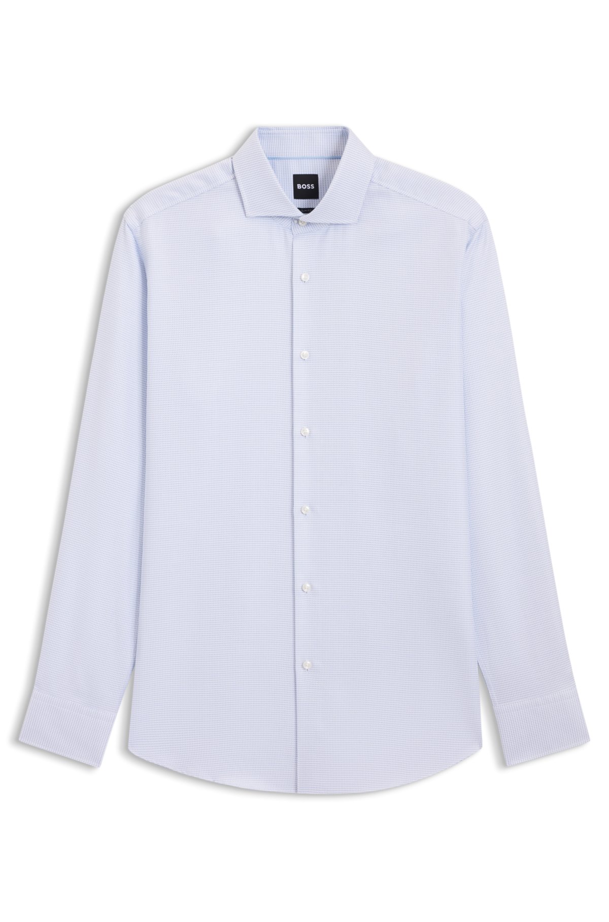 Camicia aderente in twill di cotone
