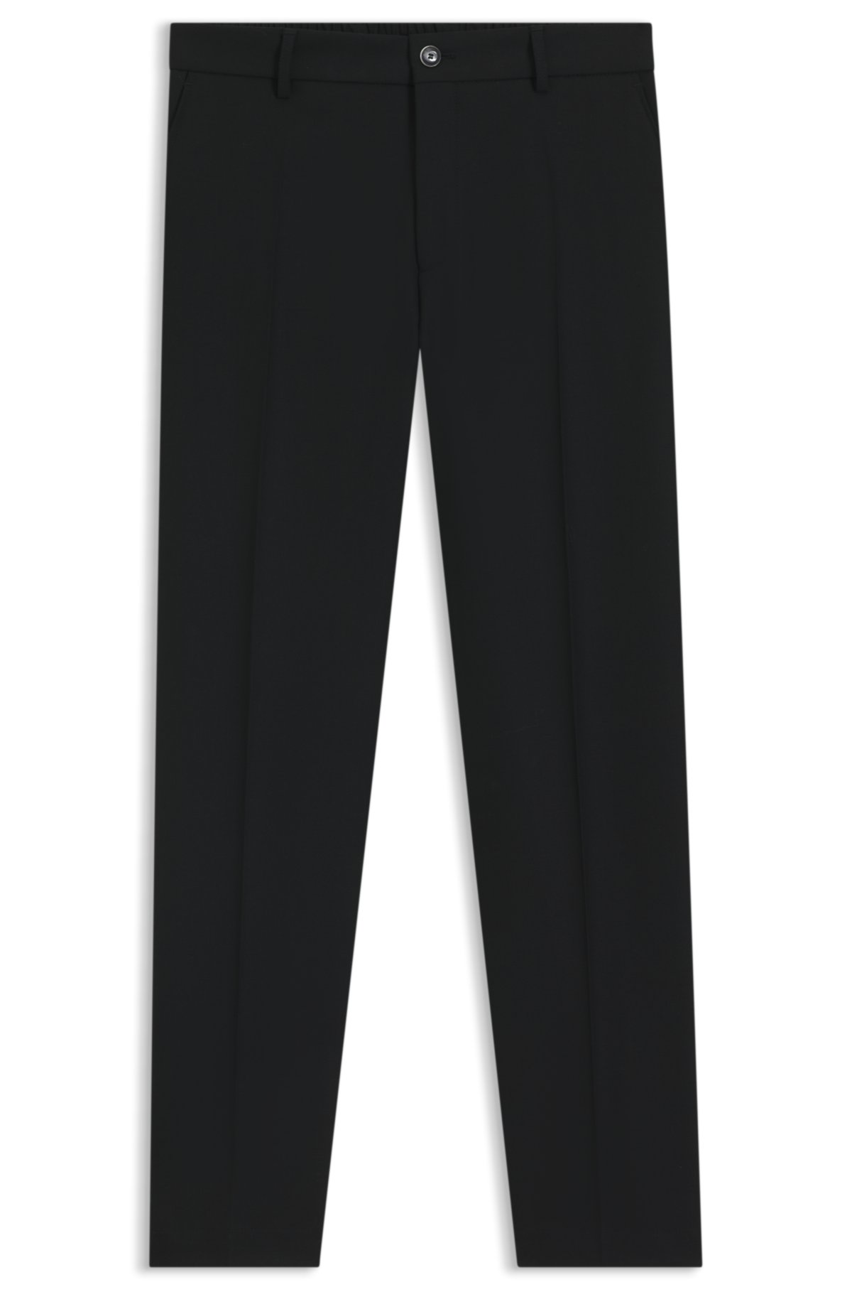 Pantaloni con taglio a punta in tessuto elastico, lavabili in lavatrice