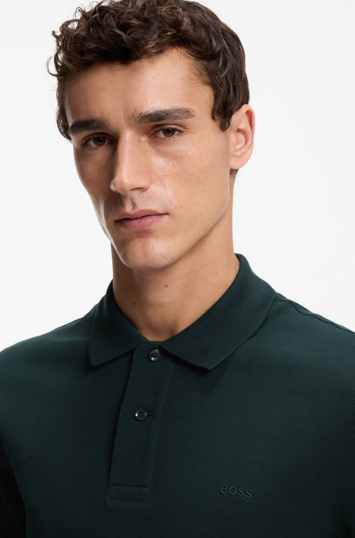 Maglietta polo Pallas in cotone piqué con logo ricamato