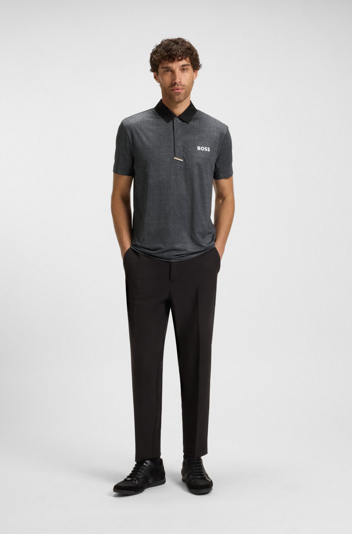 Polo Paddy in jersey elastico ad asciugatura rapida