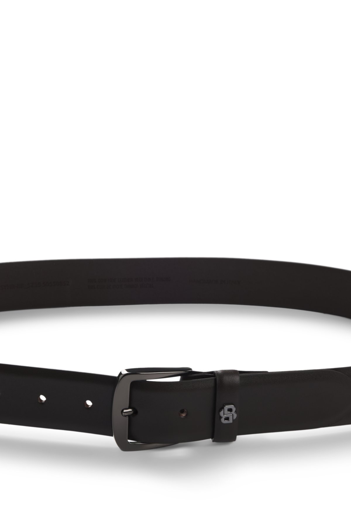 Cinturón in pelle italiana con monogramma Double B