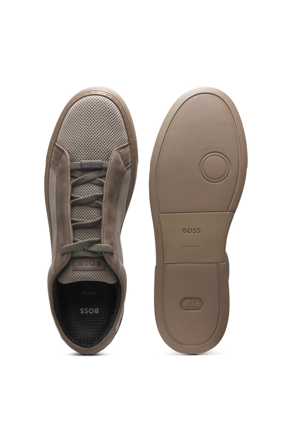 Scarpe da ginnastica BOSS x ASTON MARTIN con finiture in pelle