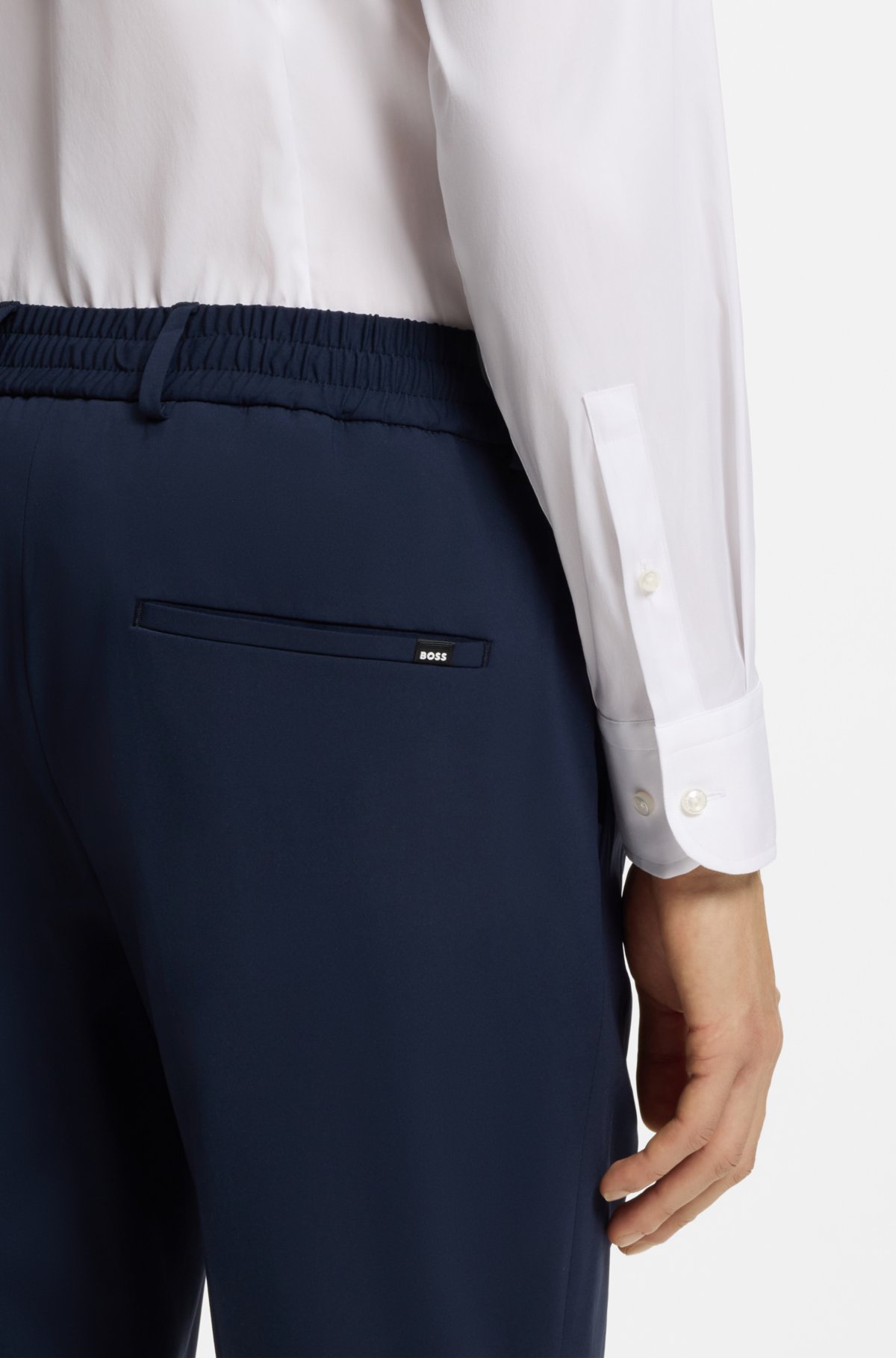 Camicia slim-fit facile da stirare in poplin di cotone