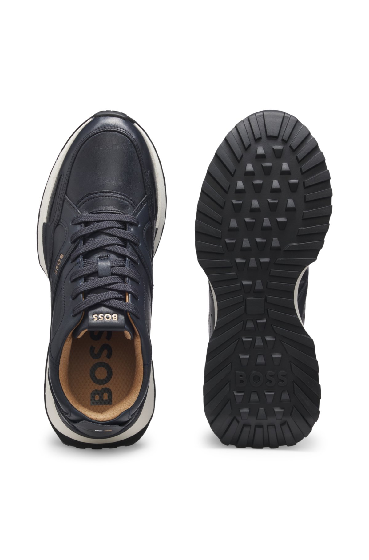 Scarpe da ginnastica in pelle lucidata