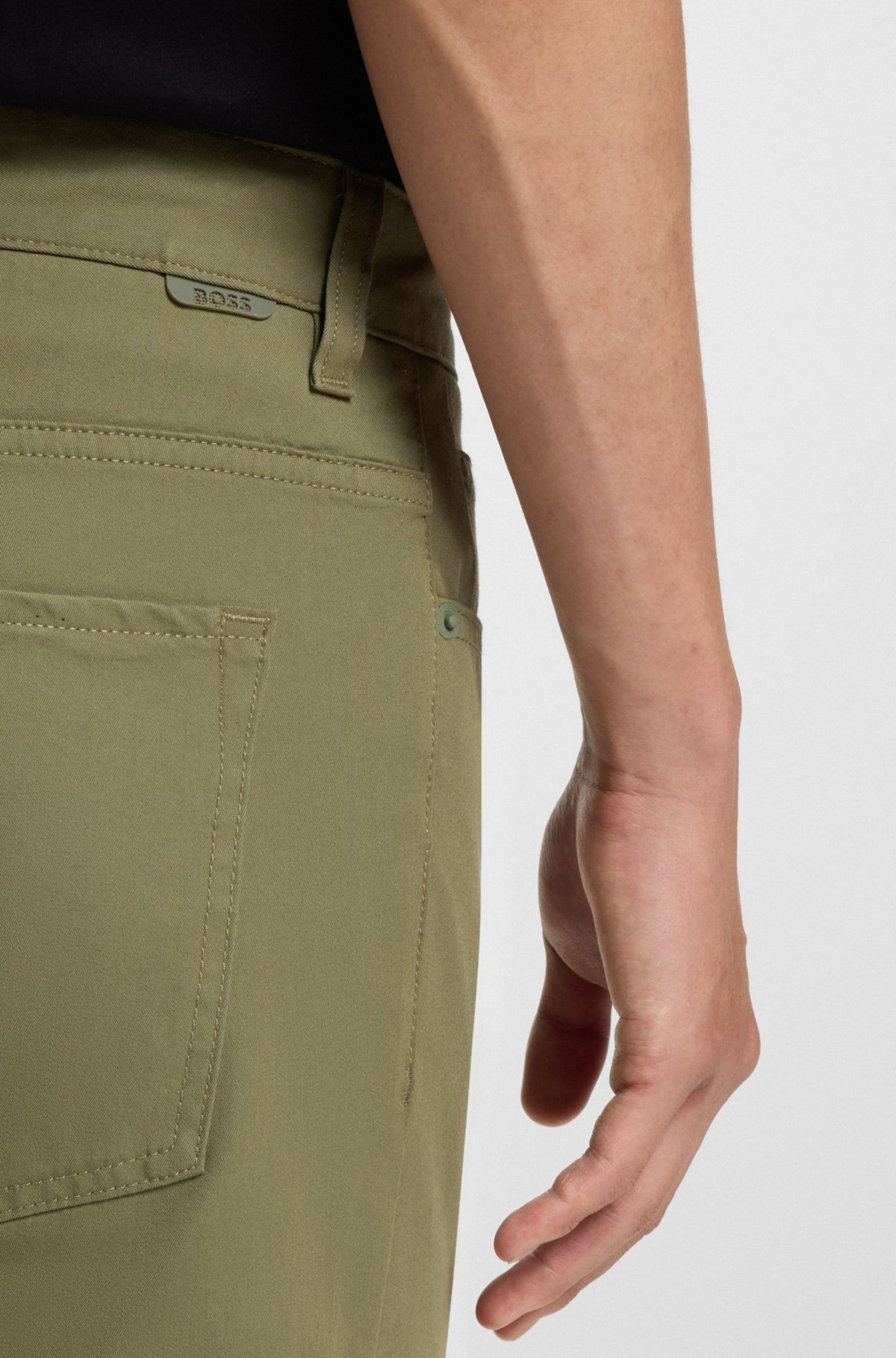 Pantaloni dritti Delaware in twill di cotone