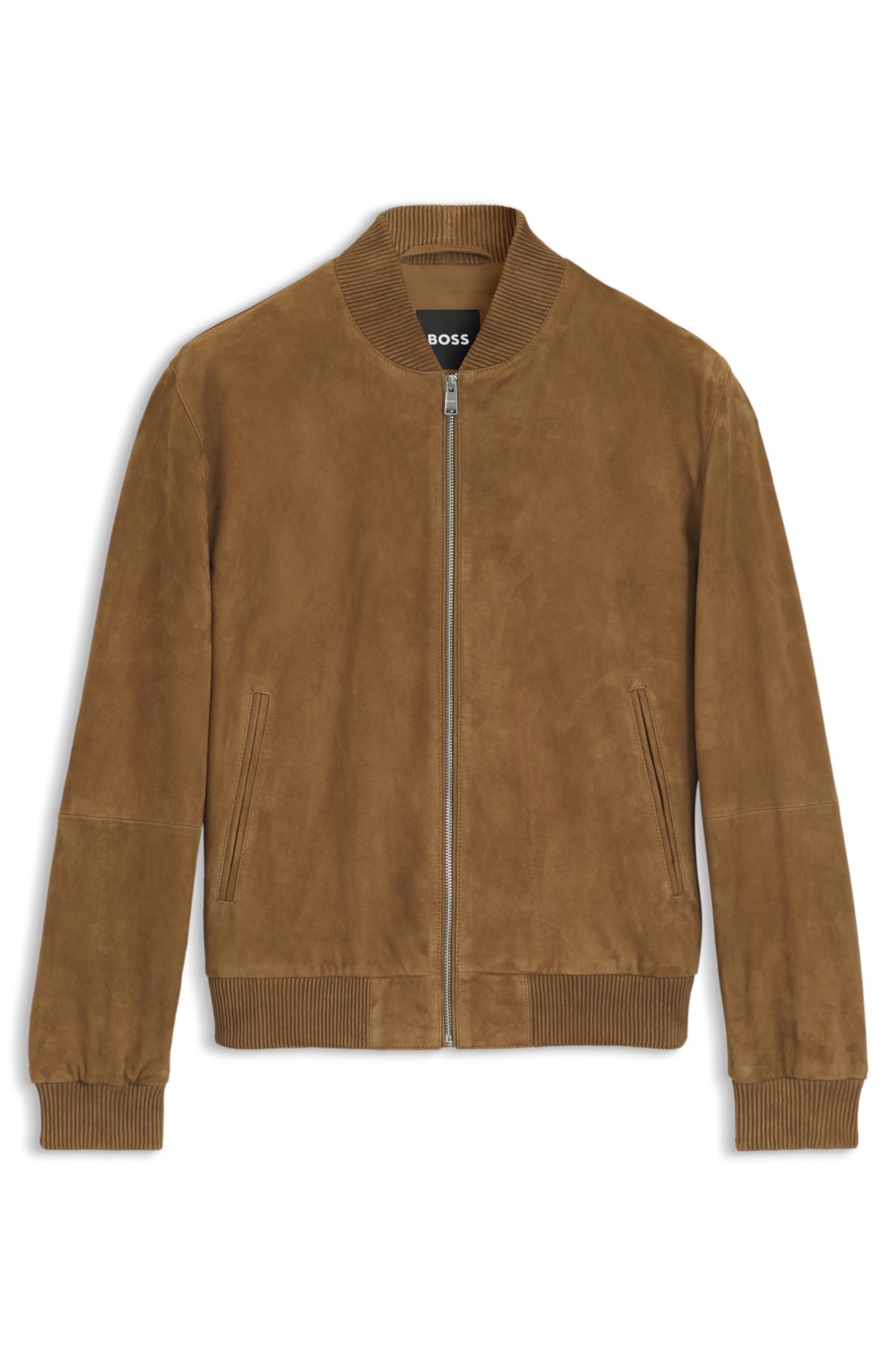 Giubbotto con taglio regolare in suede