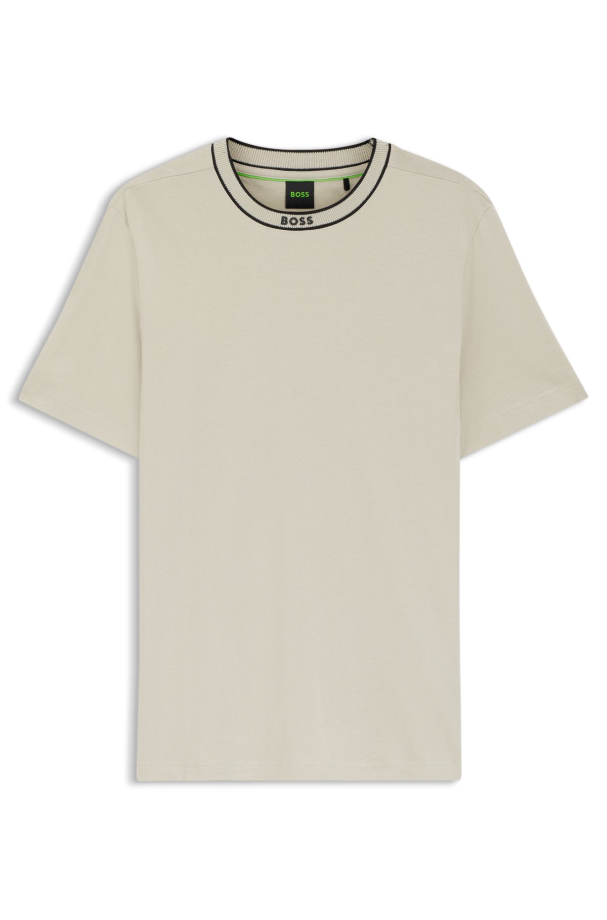T-shirt in cotone con logo a collo a giro