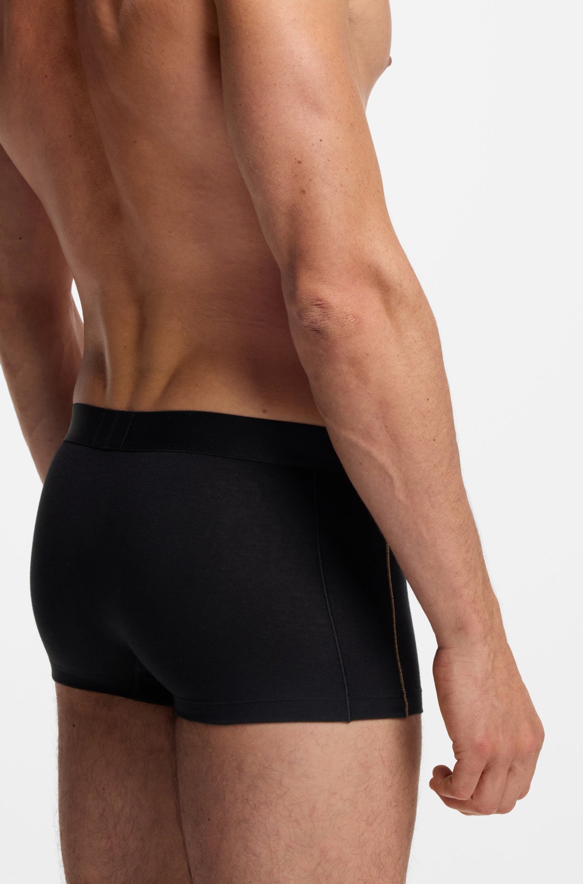 Slip in cotone elasticizzato con cuciture decorative