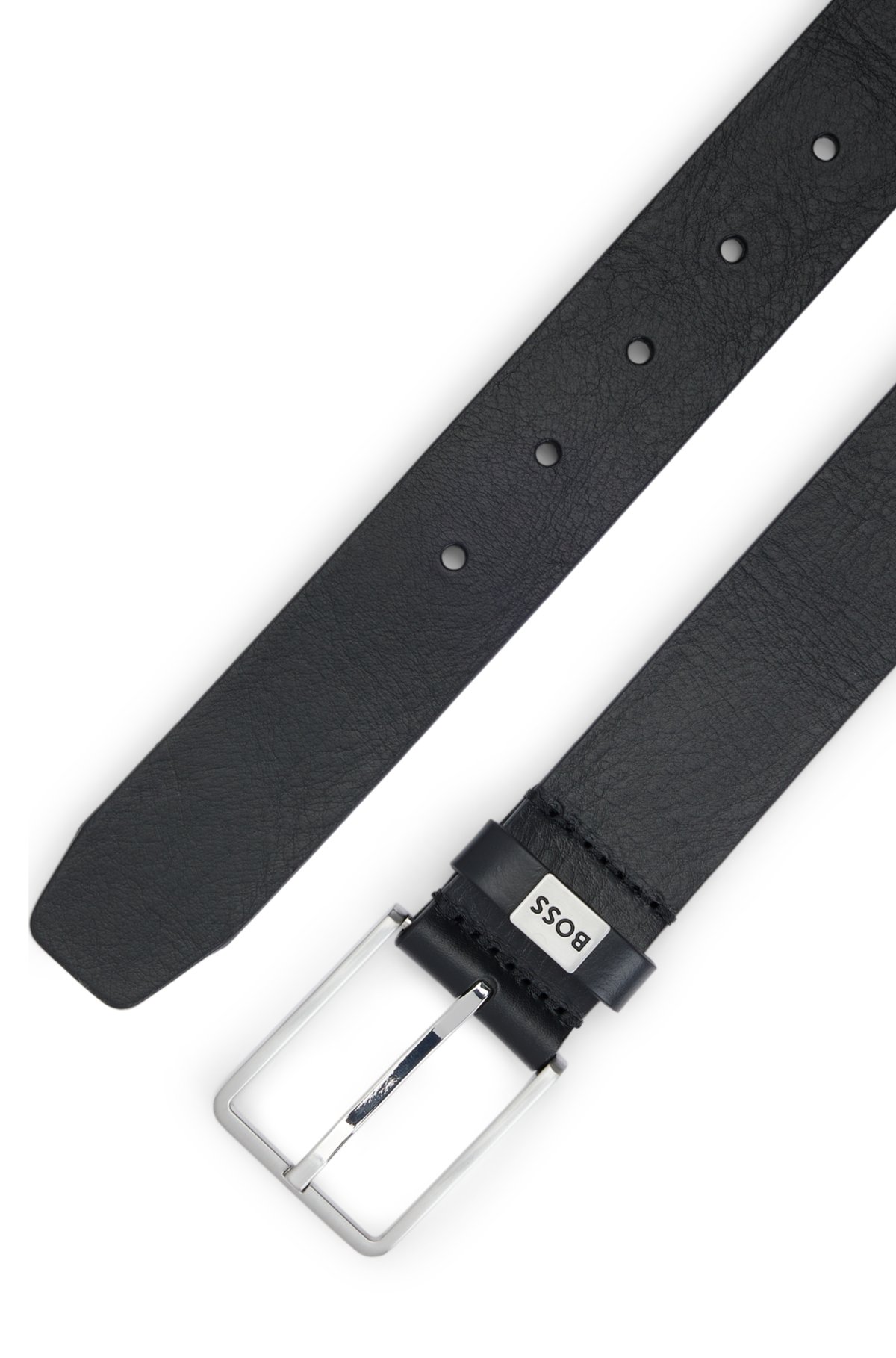 Cintura logo-keeper in pelle italiana