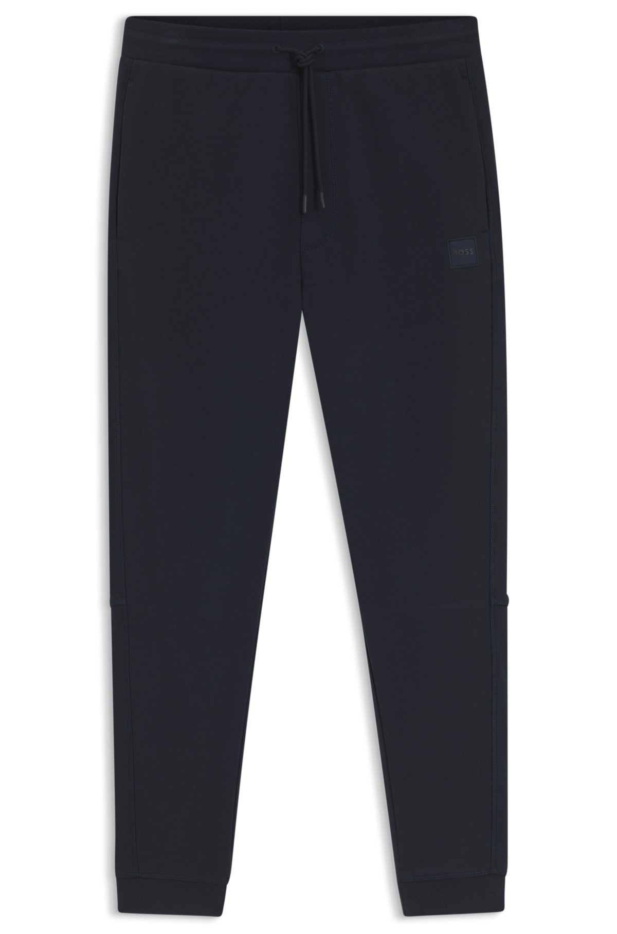 Pantaloni per tuta con patch logo in pile di cotone