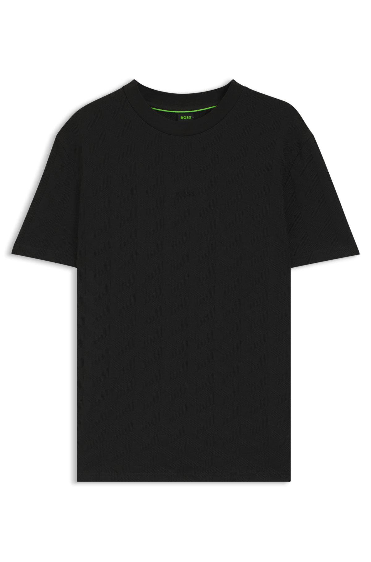T-shirt in cotone con motivo jacquard