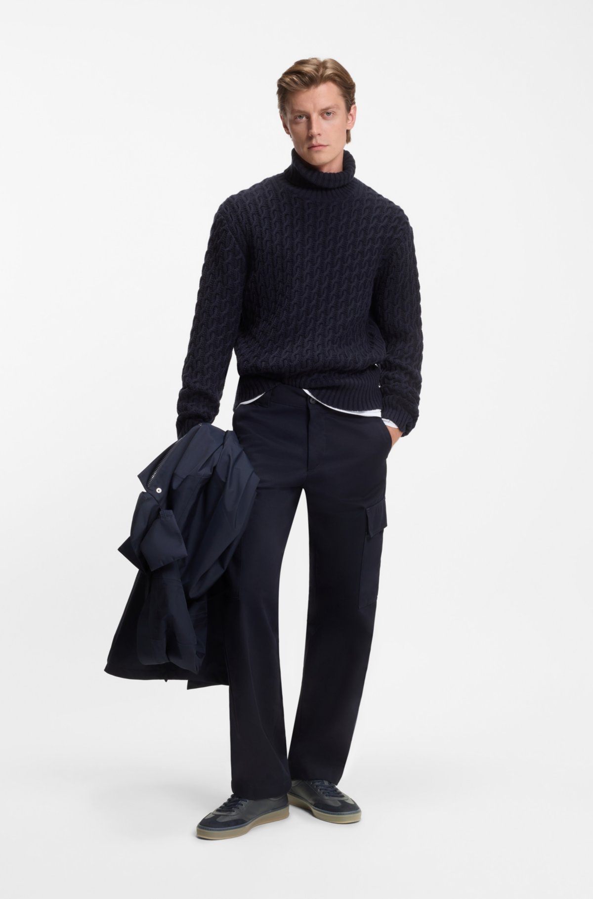Scarpe da ginnastica BECKHAM x BOSS in pelle grana con finitura suede