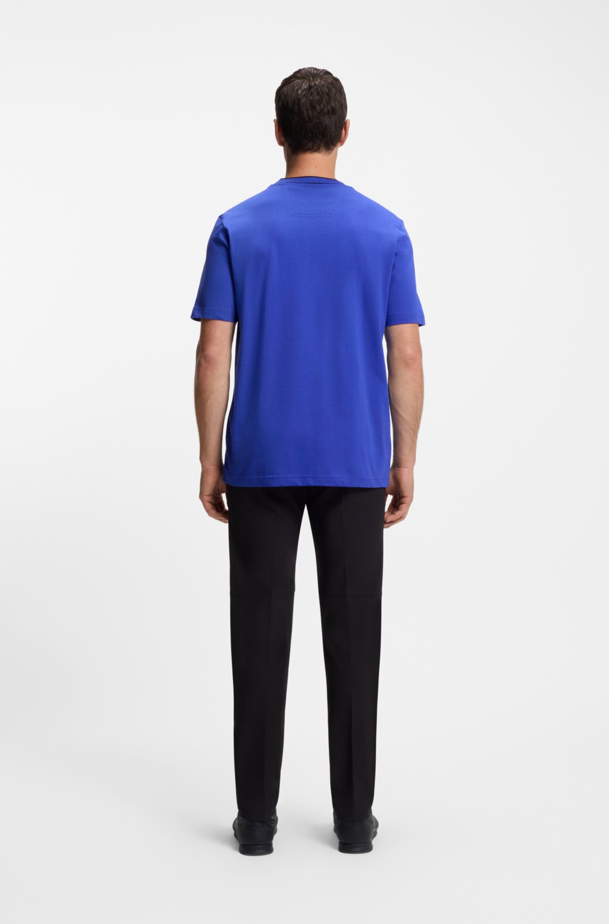 T-shirt in cotone con logo girocollo