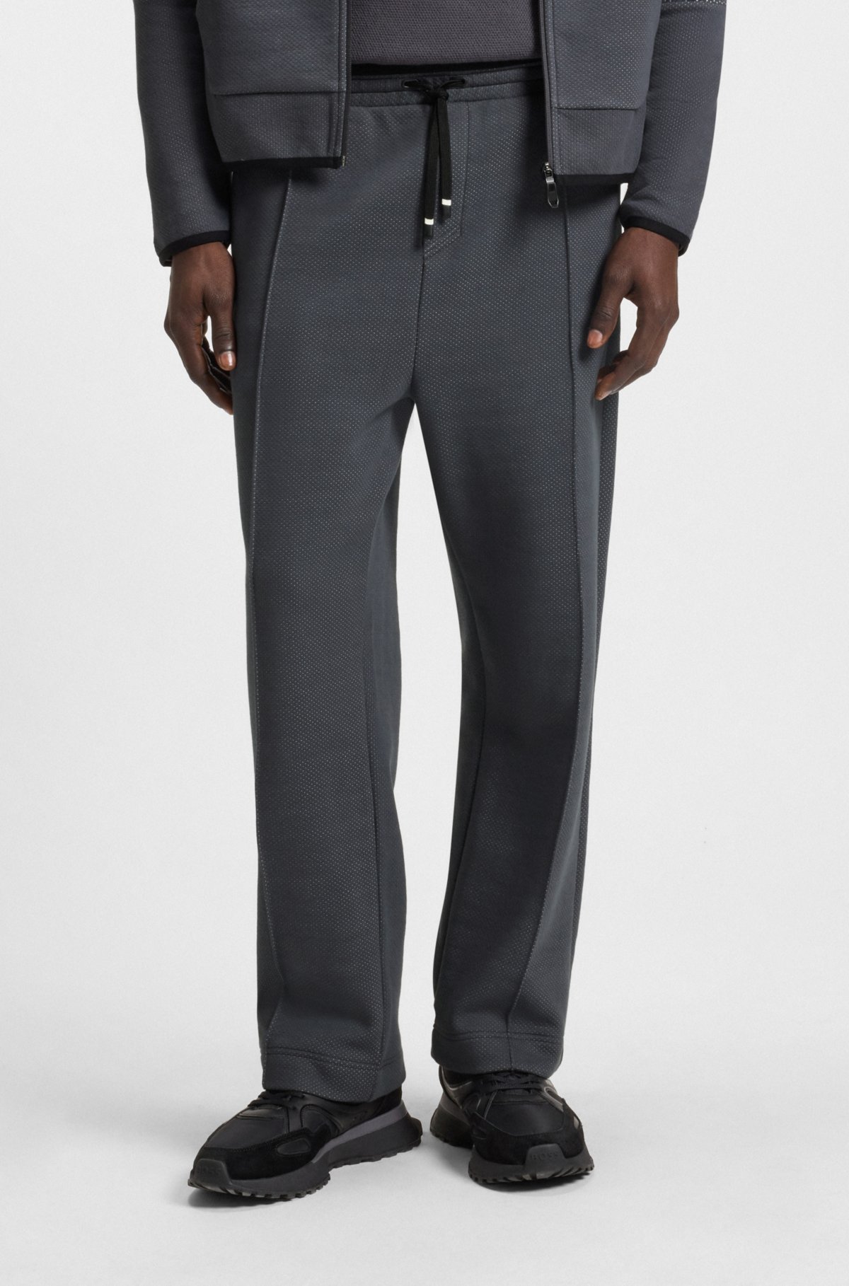 Pantaloni per tuta in jacquard trapuntato con taglio comodo