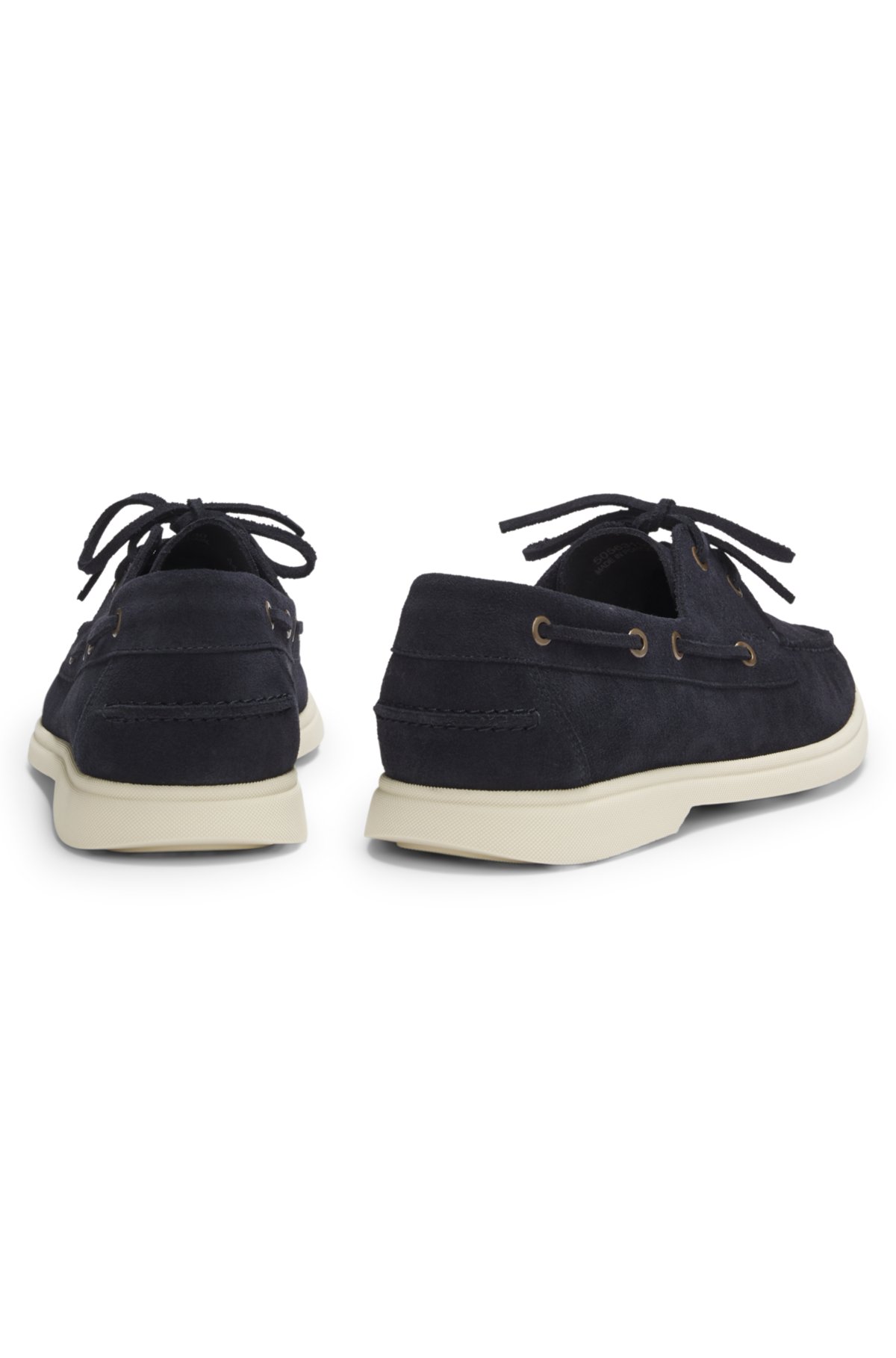 Scarpe da barca con dettaglio ricamo in suede