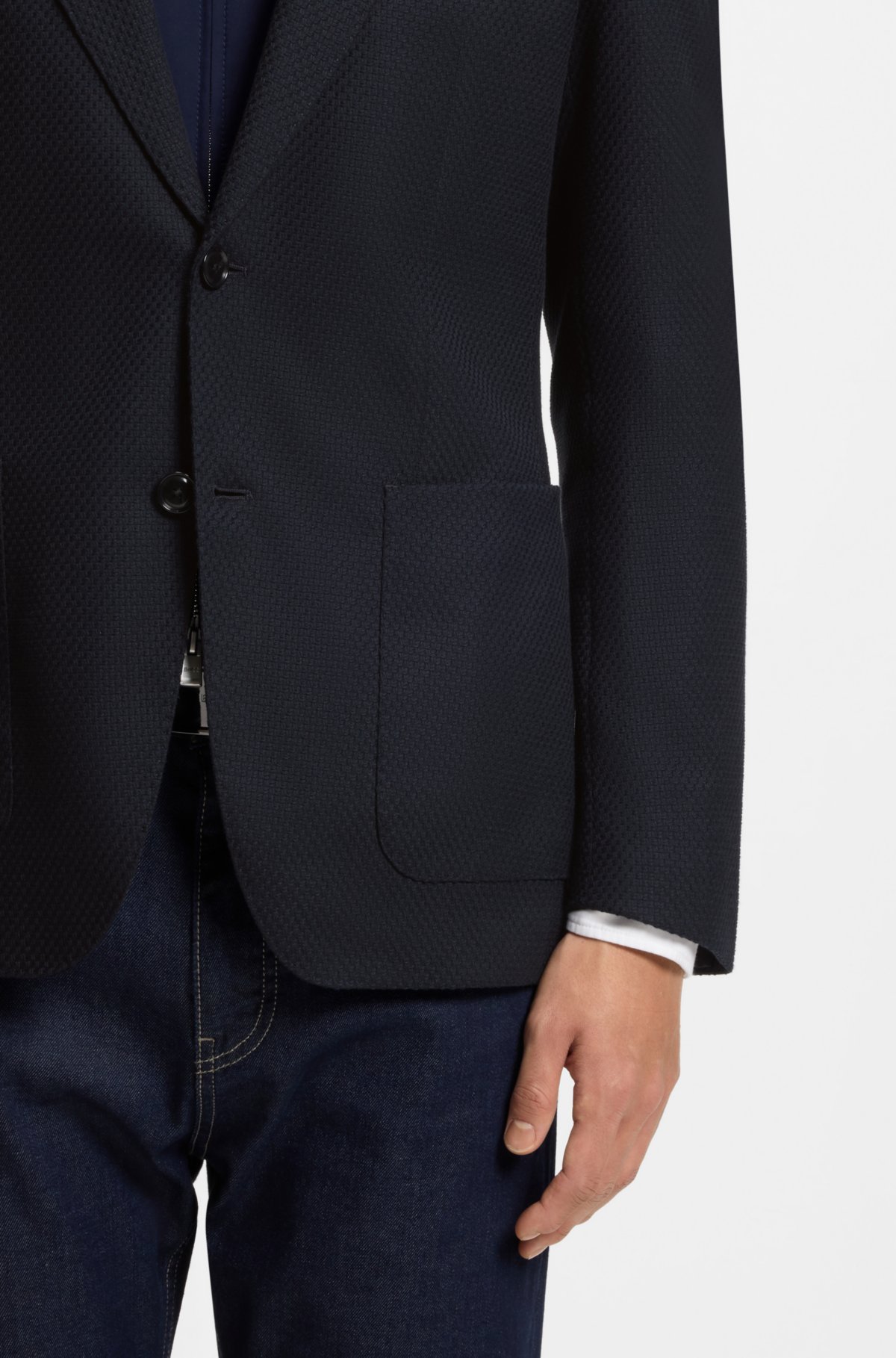 Giacca con taglio aderente e vest integrato