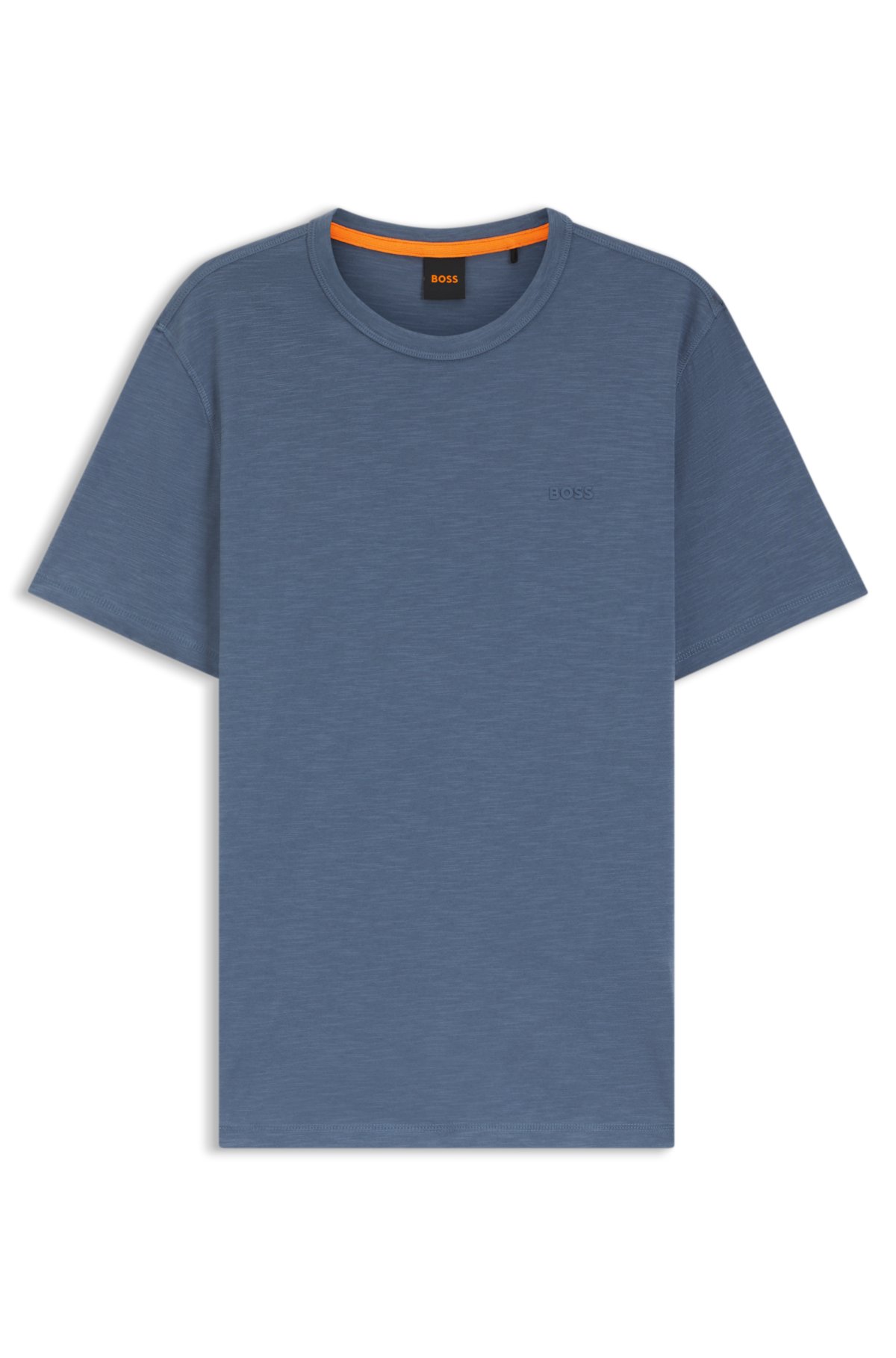 T-shirt in cotone slub con dettaglio logo