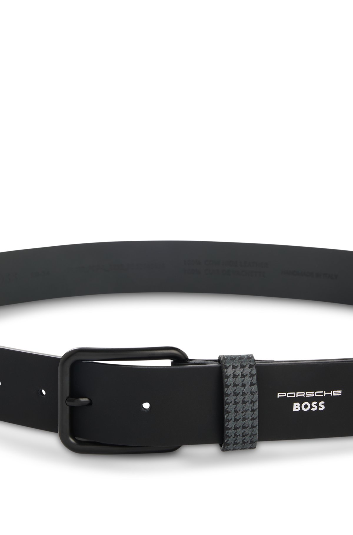 Cinturón Porsche x BOSS en cuero italiano