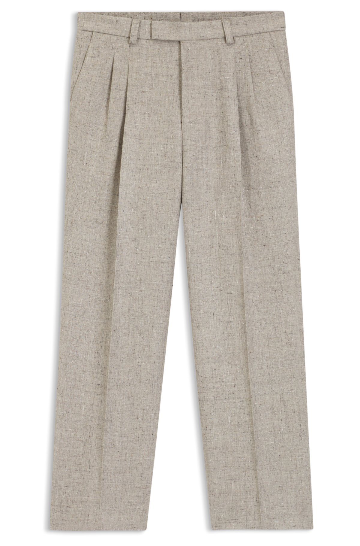Pantaloni con microdisegno in taglio oversize