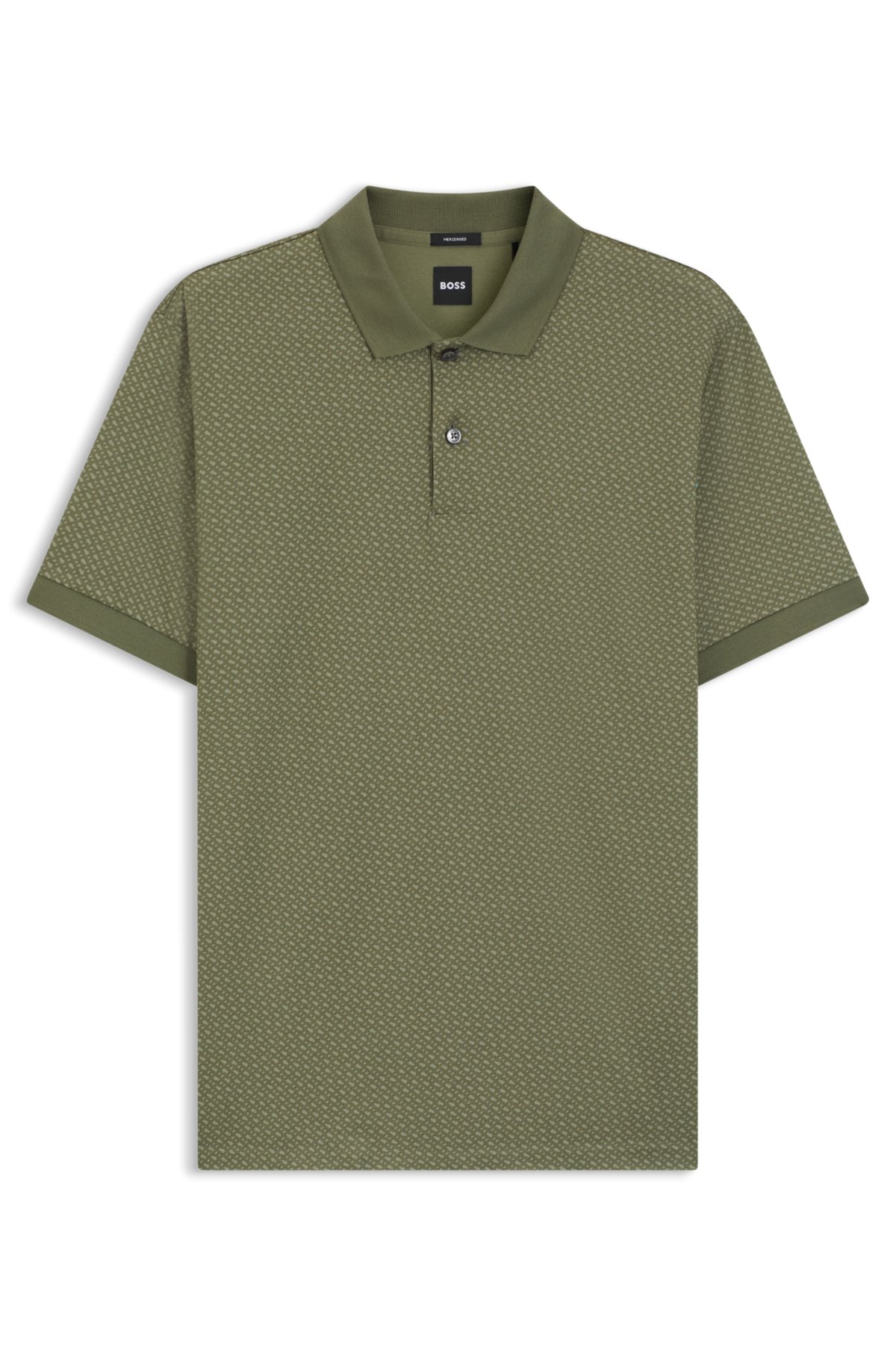 Maglietta polo in cotone mercerizzato con monogrammi bicolori