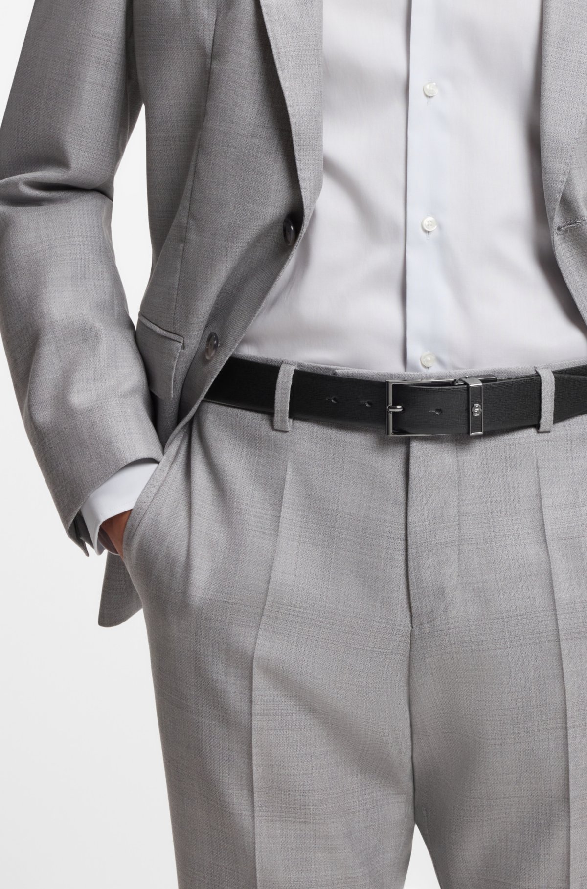 Cintura reversibile in pelle italiana con fibbie intercambiabili
