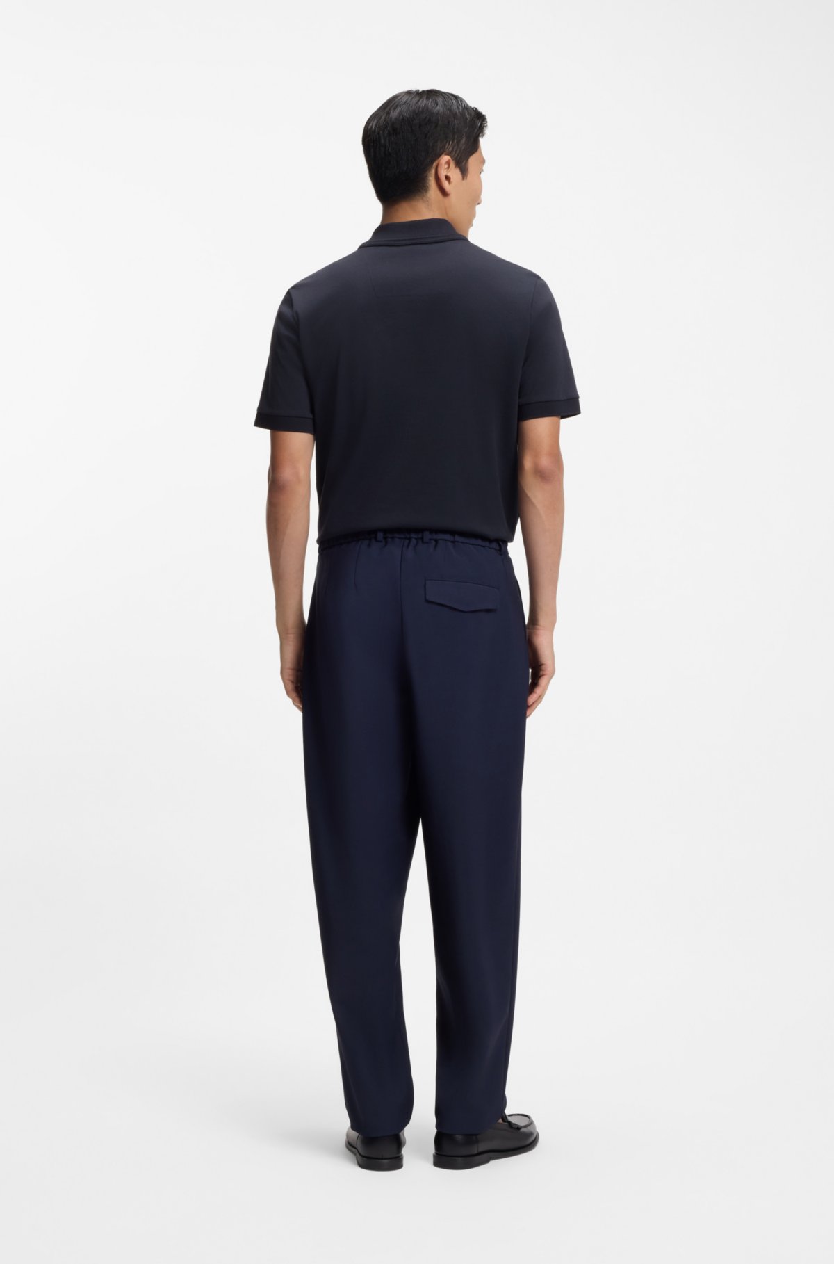 Maglietta polo con monogramma in misto cotone