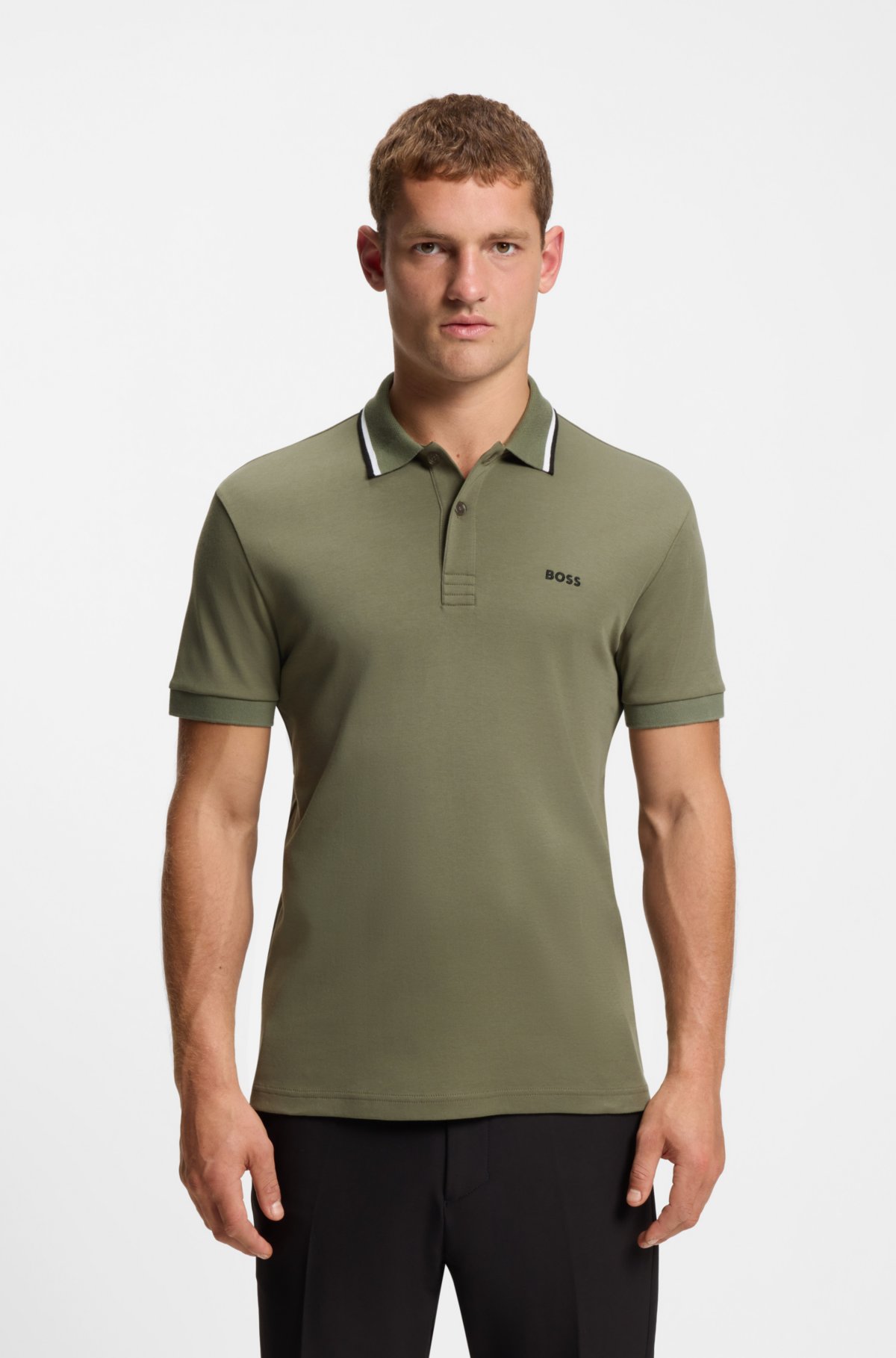 Polo slim-fit in cotone interlock di Paddy