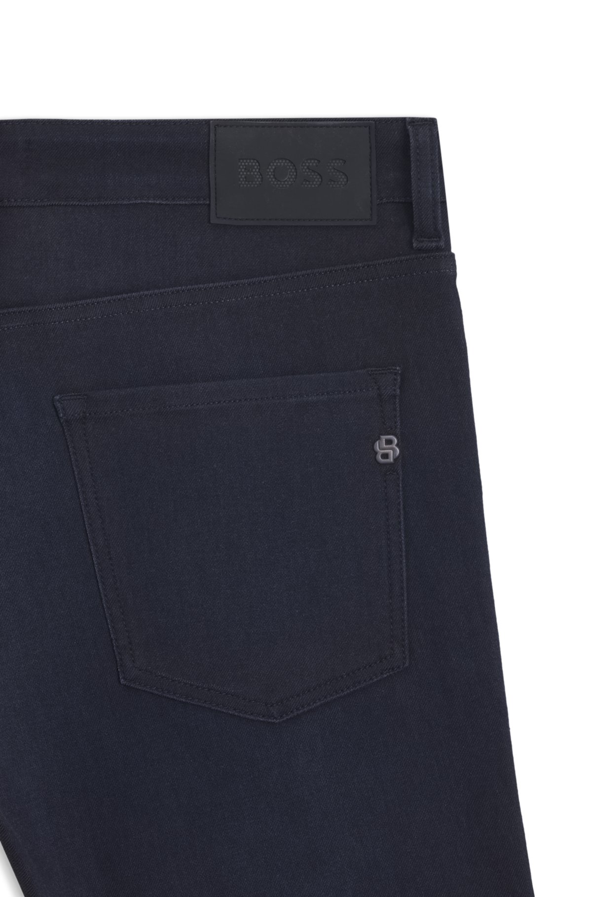 Jeans slim-fit in denim lavorato a maglia blu Delaware
