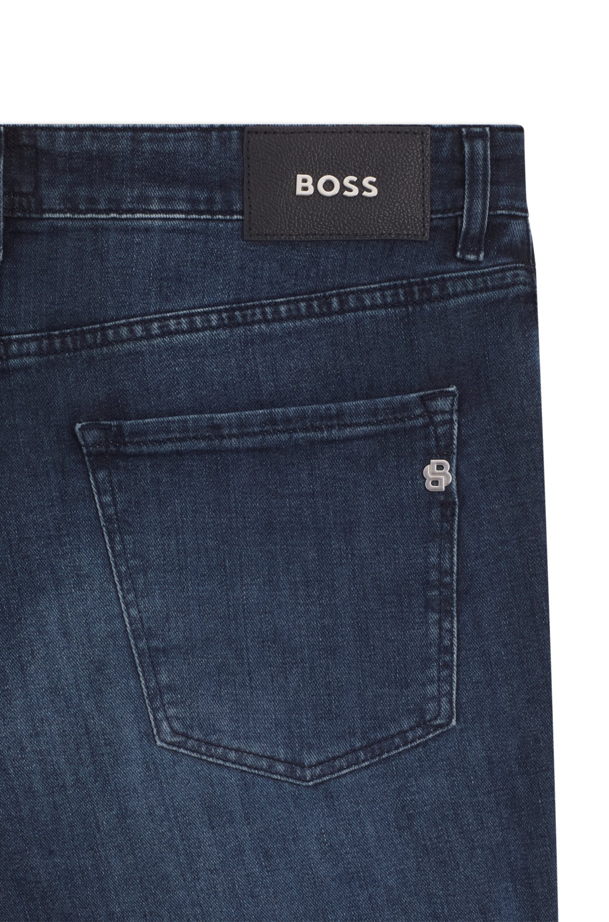 Jeans uomo in denim comfort-stretch con taglio regolare Jeans uomo in denim comfort-stretch con taglio regolare