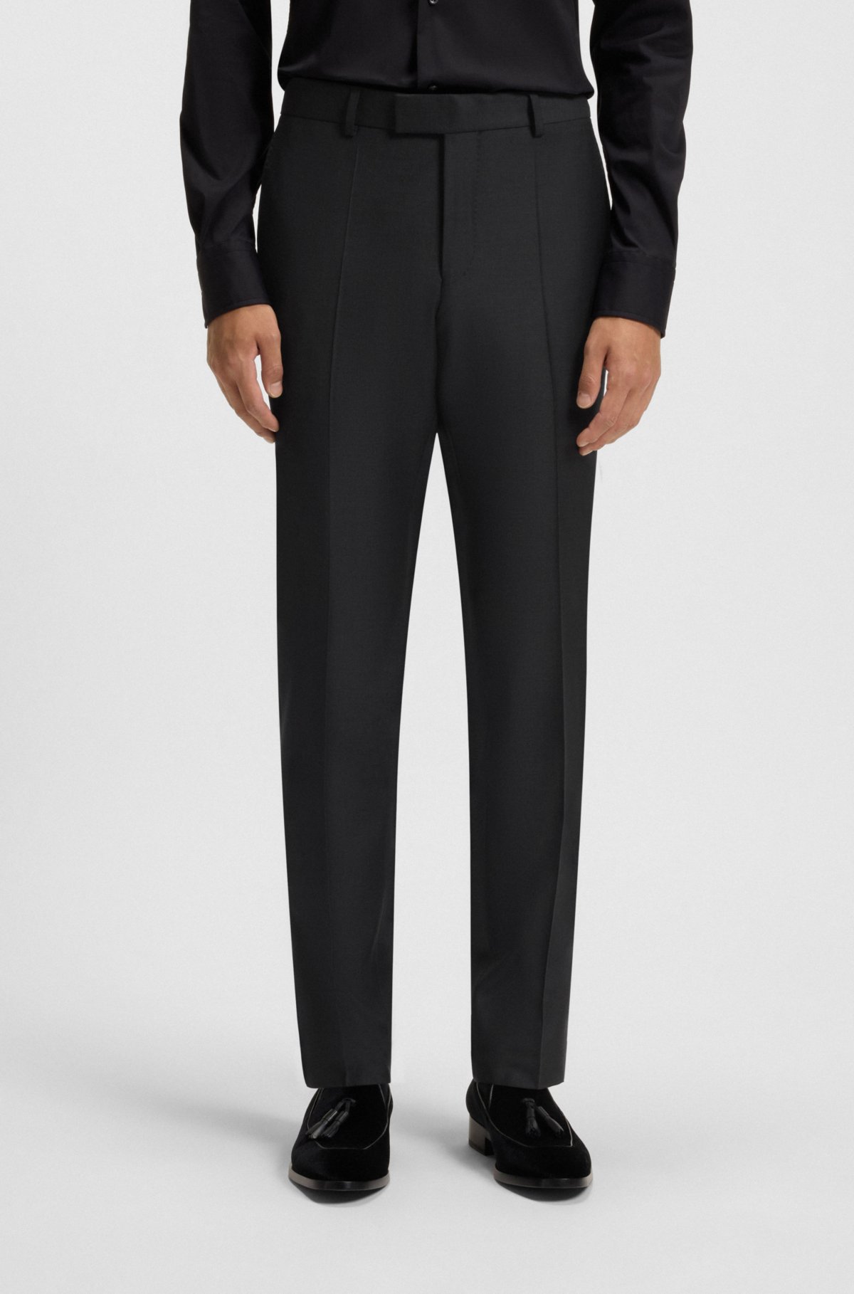 Pantaloni aderenti in lana elastica