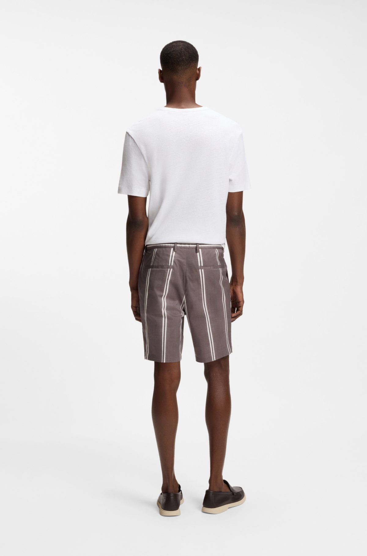 Pantaloncini in cotone elasticizzato con stampa