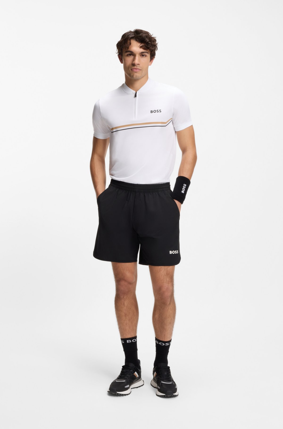 Maglietta polo con bodymapping senza cuciture