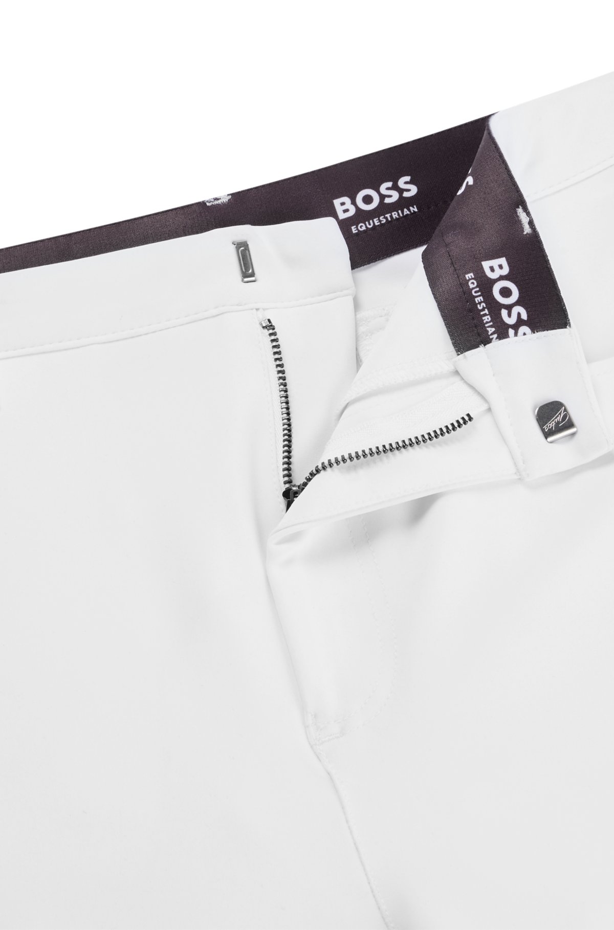 Breeches per equitazione con inserti antiscivolo alle ginocchia in tessuto elasticizzato