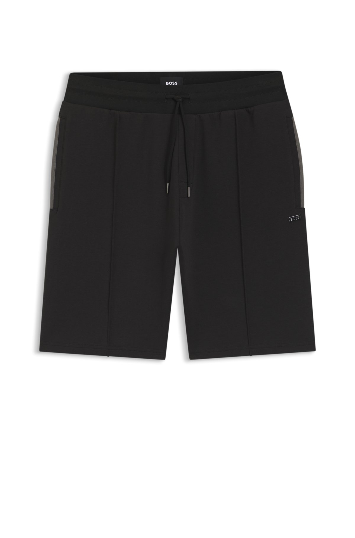 Pantaloncini con dettaglio di pieghe in misto cotone