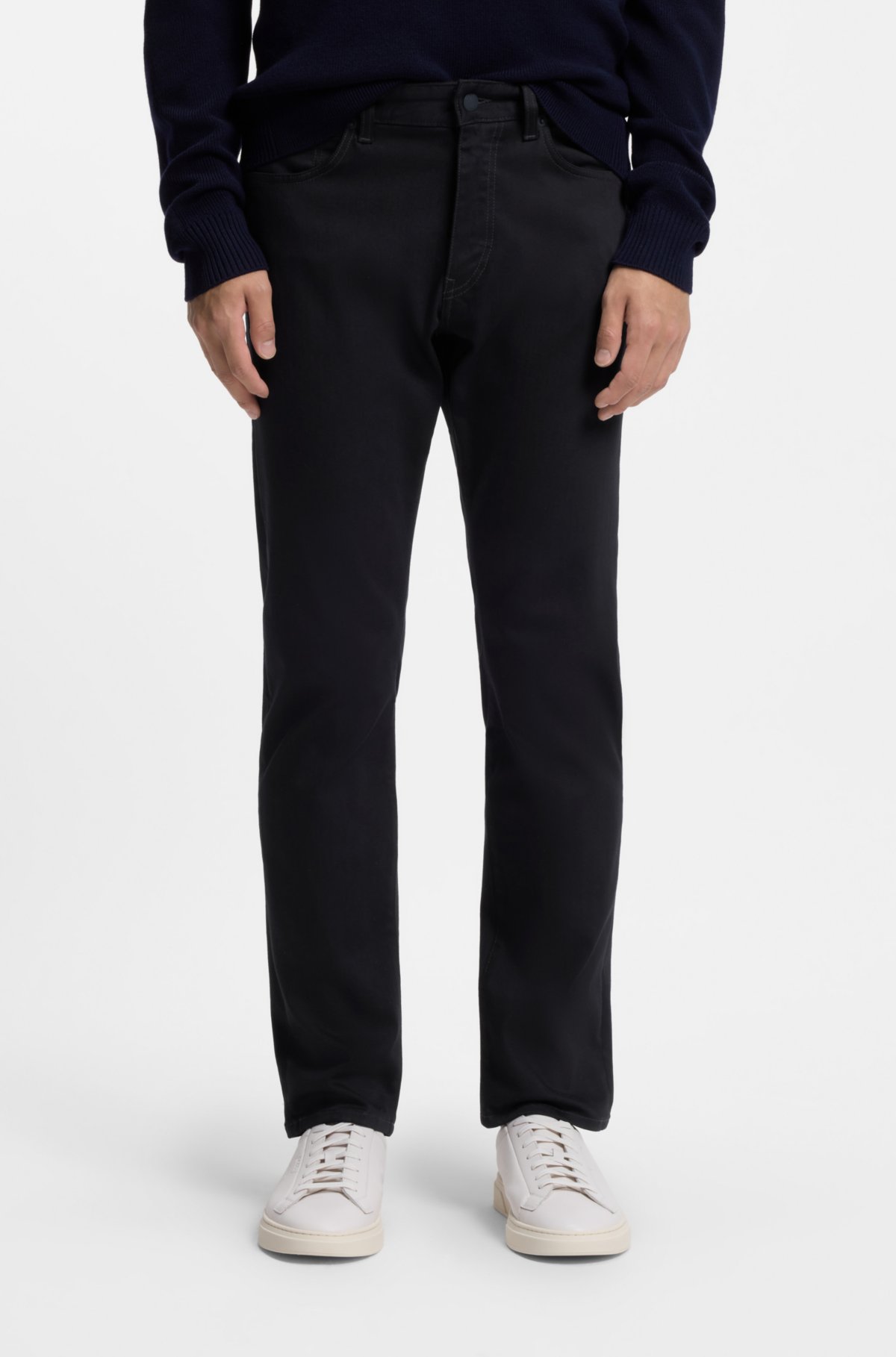 Pantaloni slim-fit Delaware in twill resistente al lavaggio