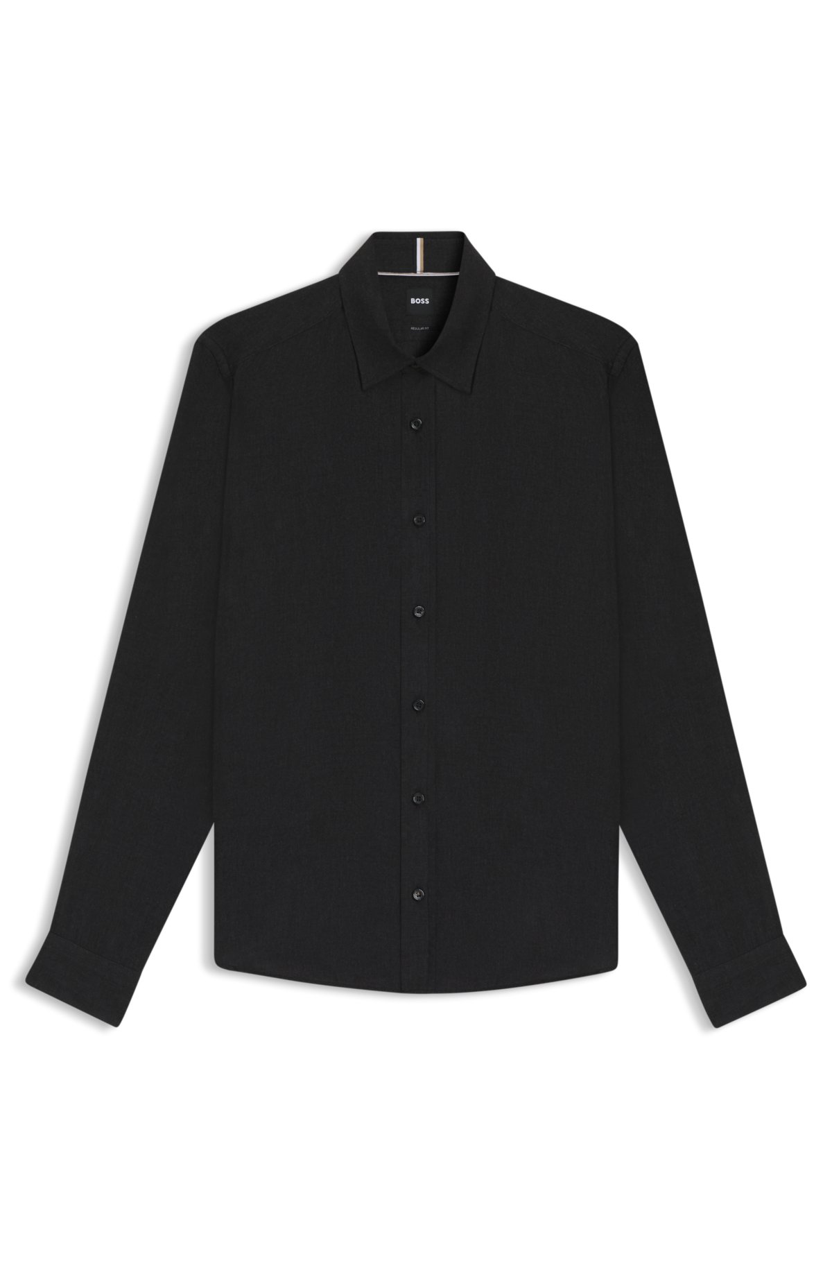 Camicia con taglio regolare in flanella in misto cotone