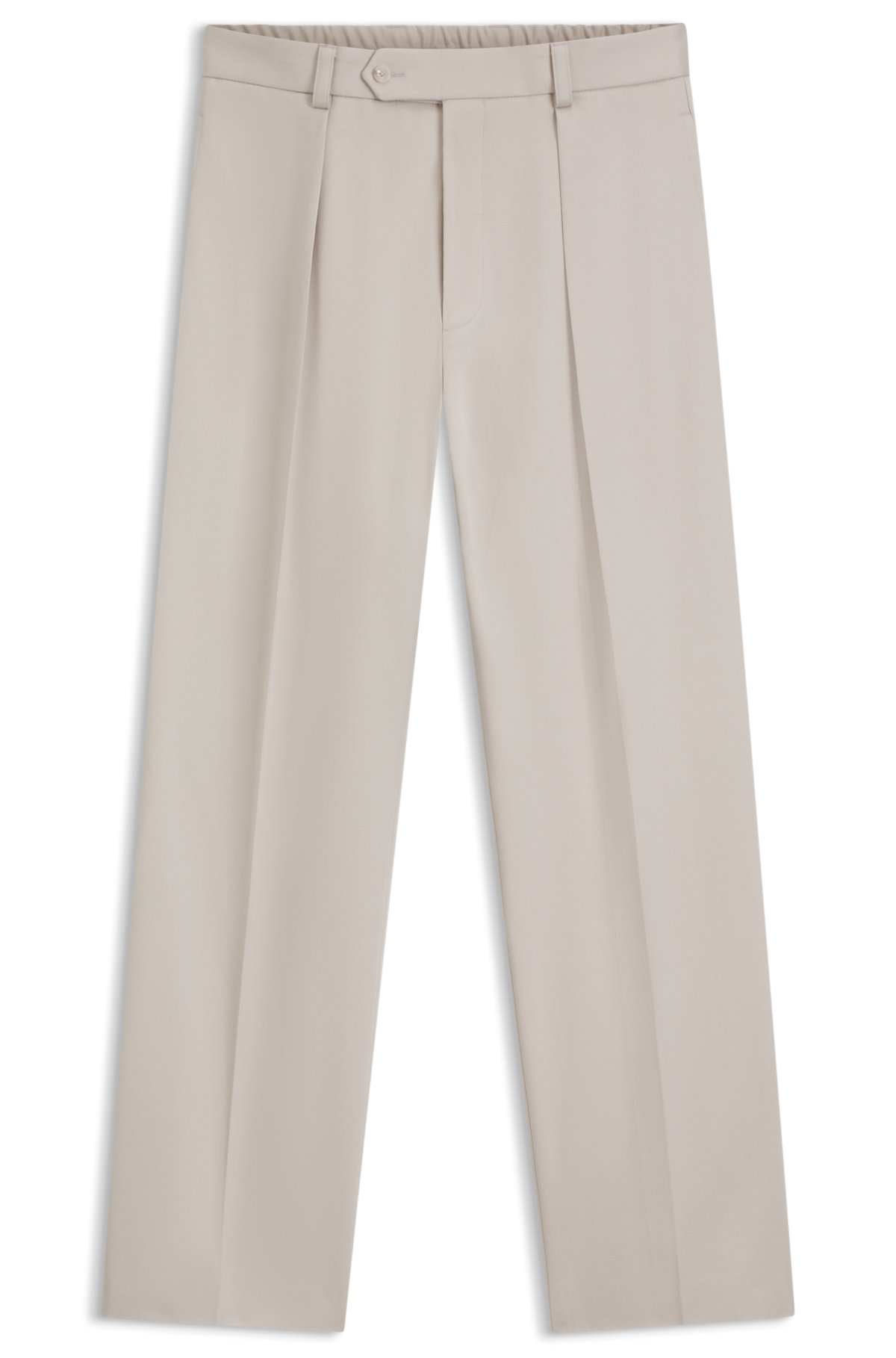 Pantaloni in cotone con motivo micro a scacchi BECKHAM x BOSS