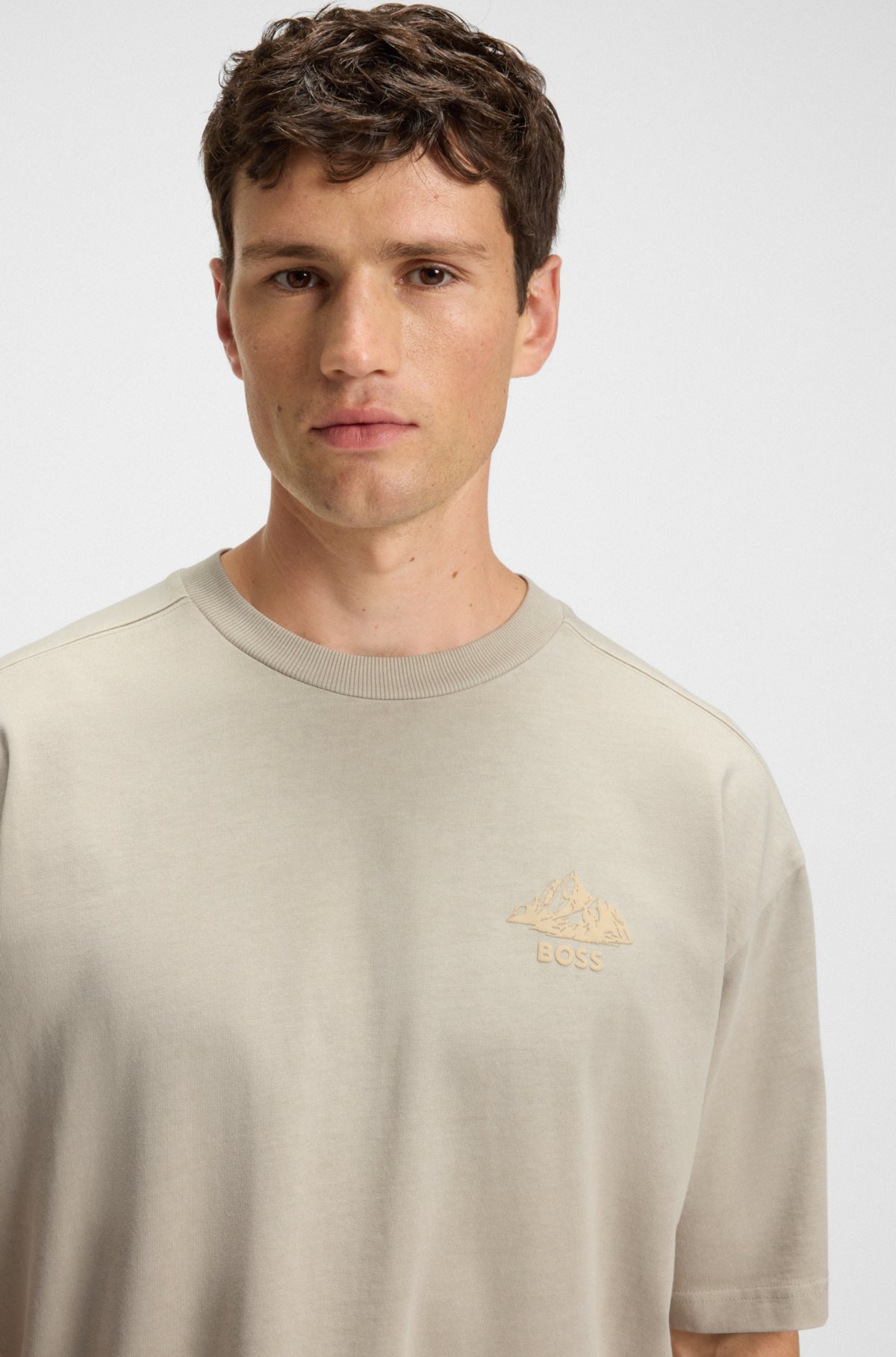 T-shirt in jersey di cotone con dettaglio logo