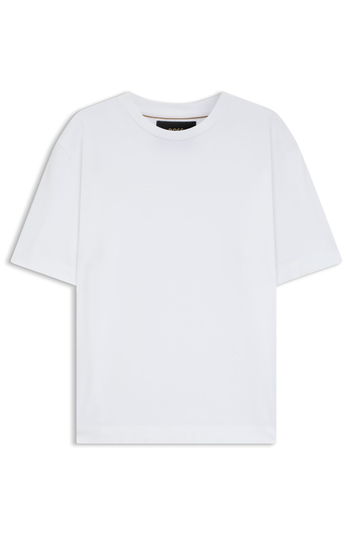 T-shirt BOSS x ASTON MARTIN con logo in rilievo