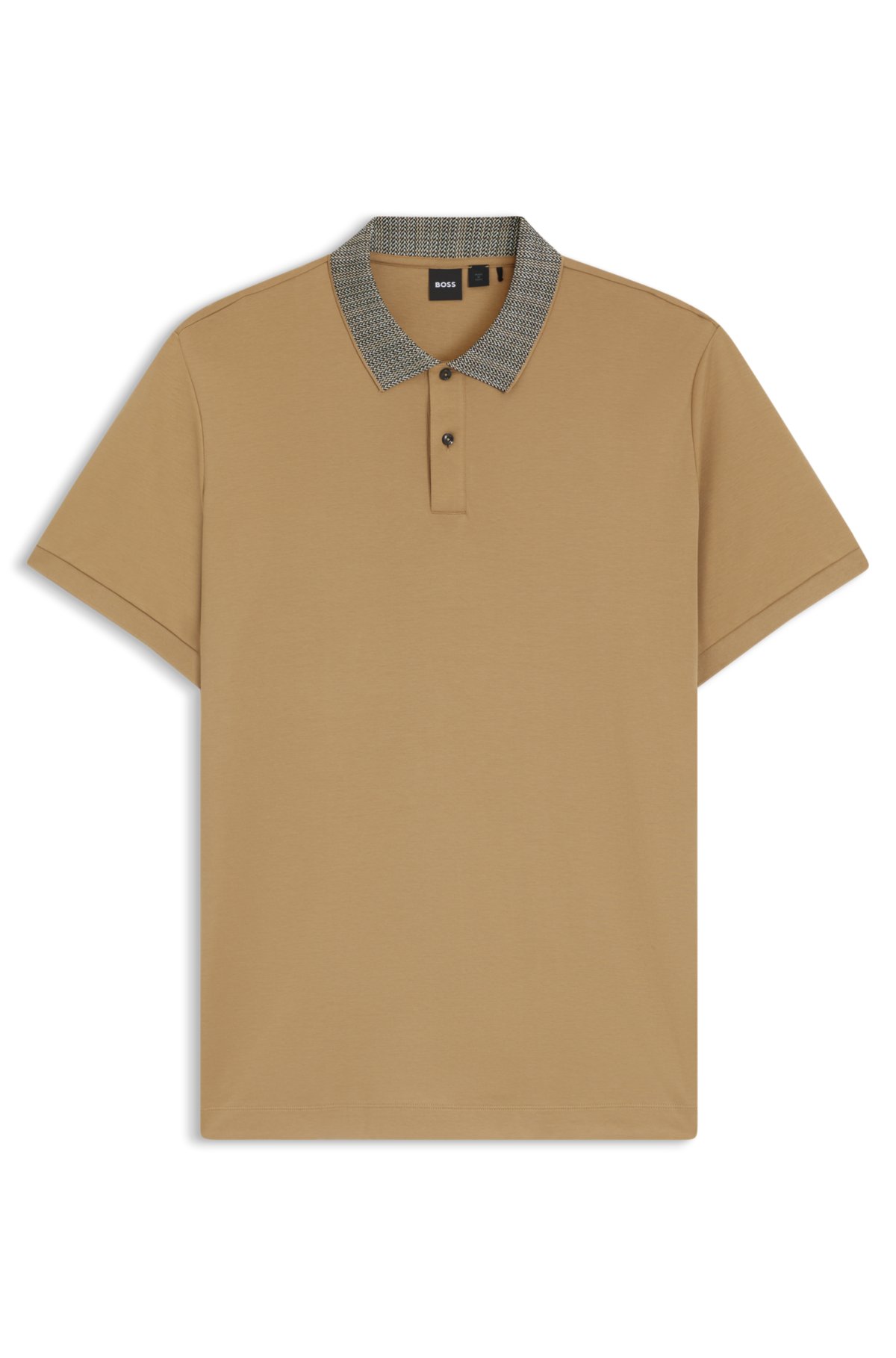 Maglietta polo in cotone Pima con colletto a quadri