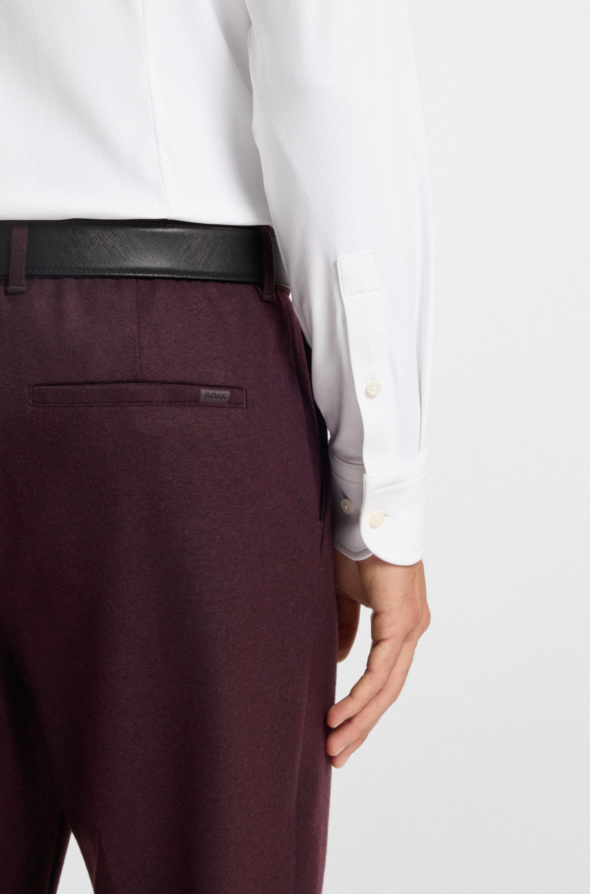 Camicia aderente in flanella spazzolata