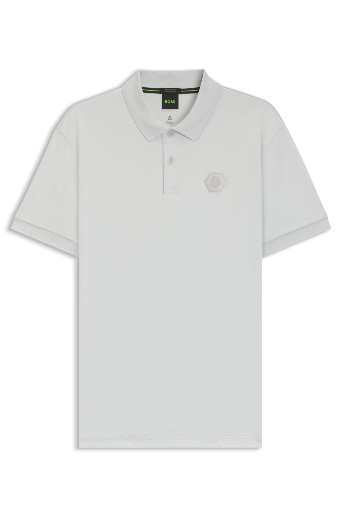 Maglietta polo in cotone Pima con monogramma Double B
