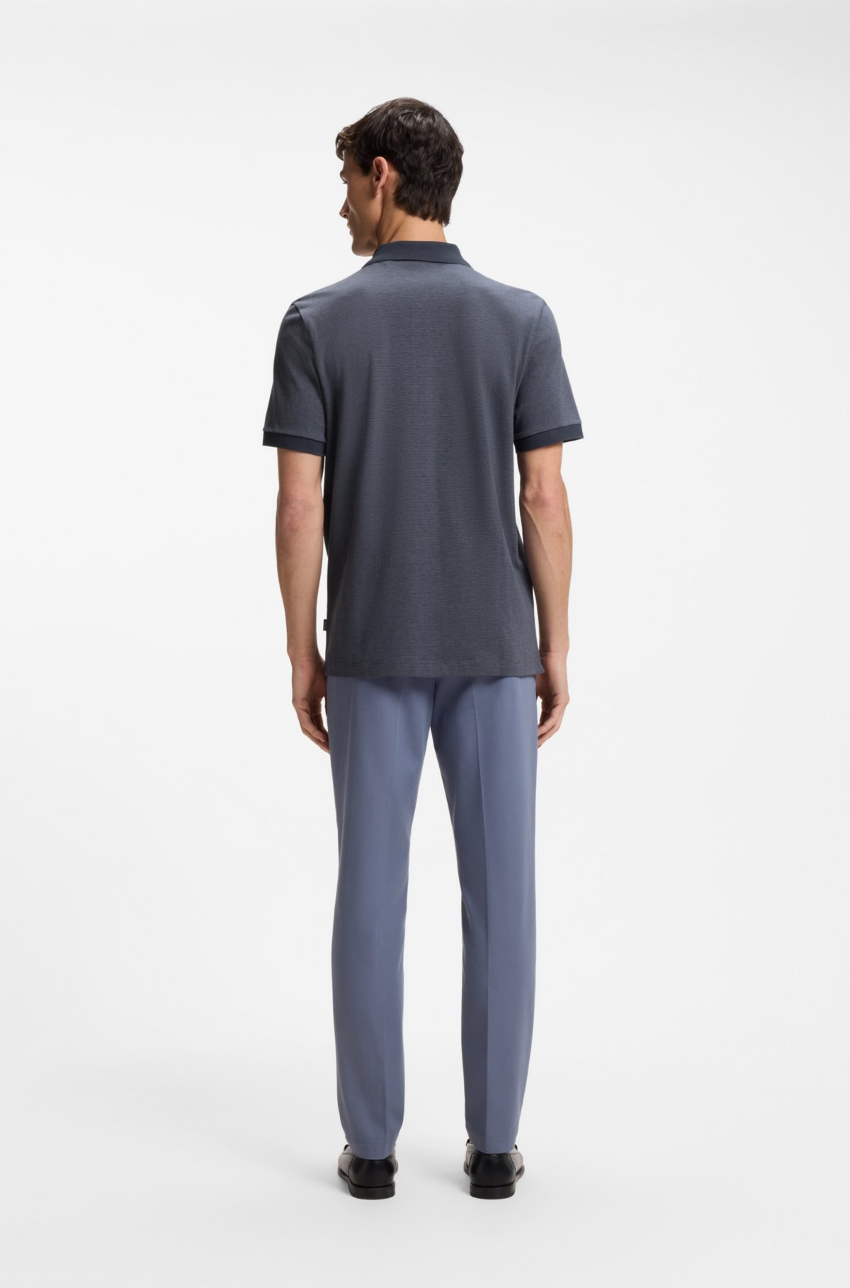 Camicia con taglio regular in cotone a struttura bolle