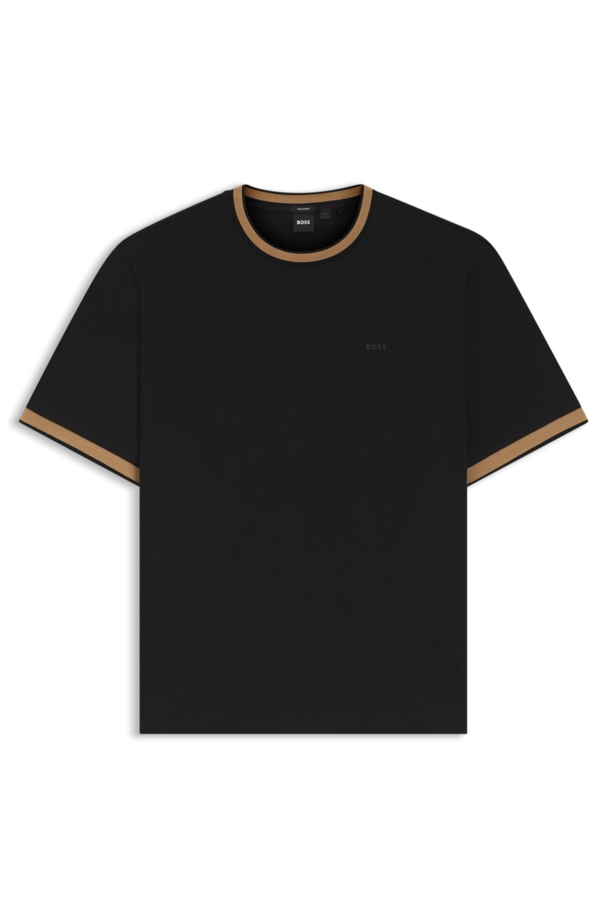 T-shirt con strisce in cotone mercerizzato