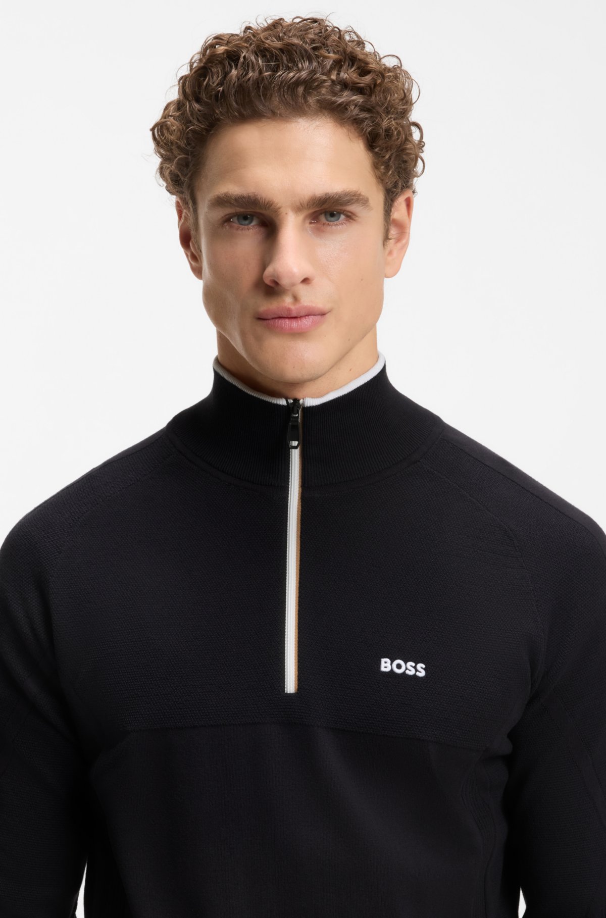 Maglione con collo a zip