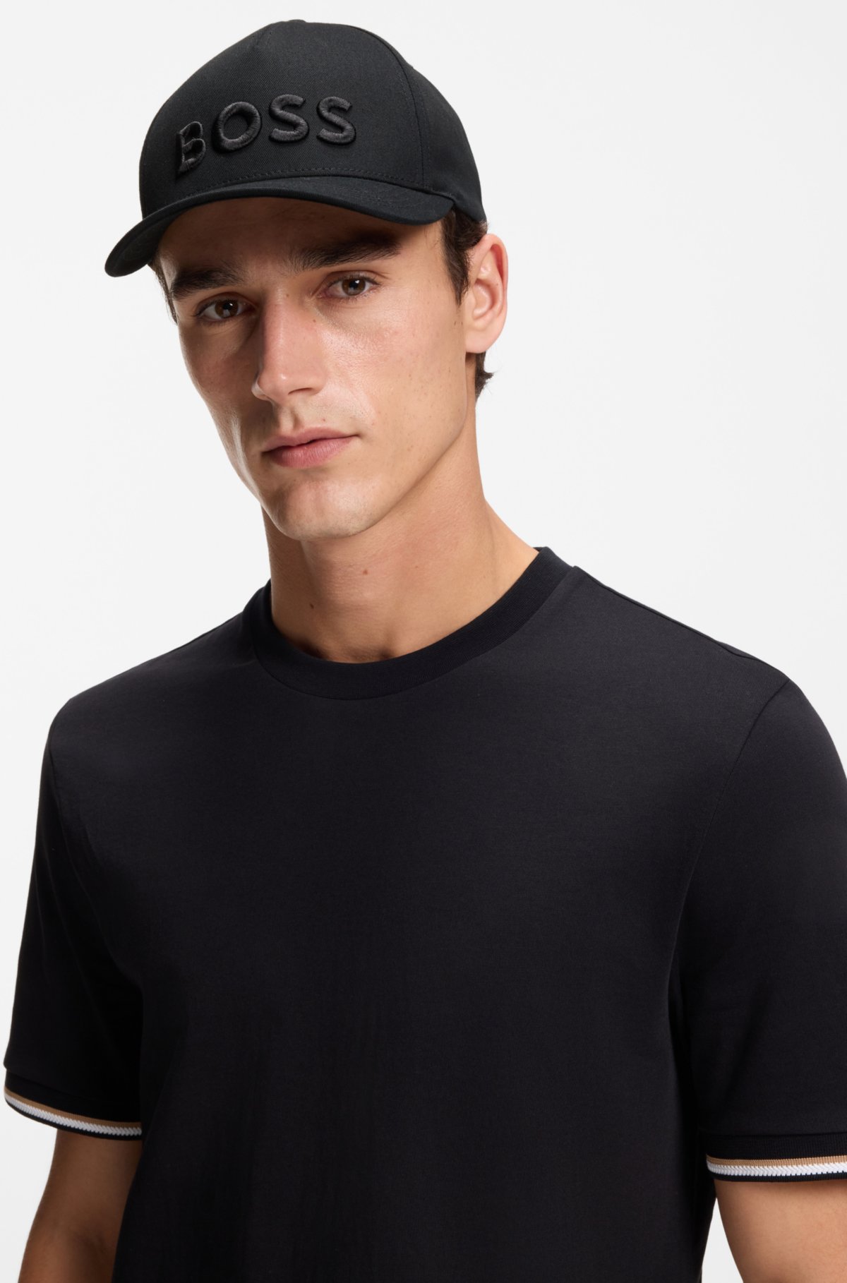 Berretto con logo ricamato in twill di cotone