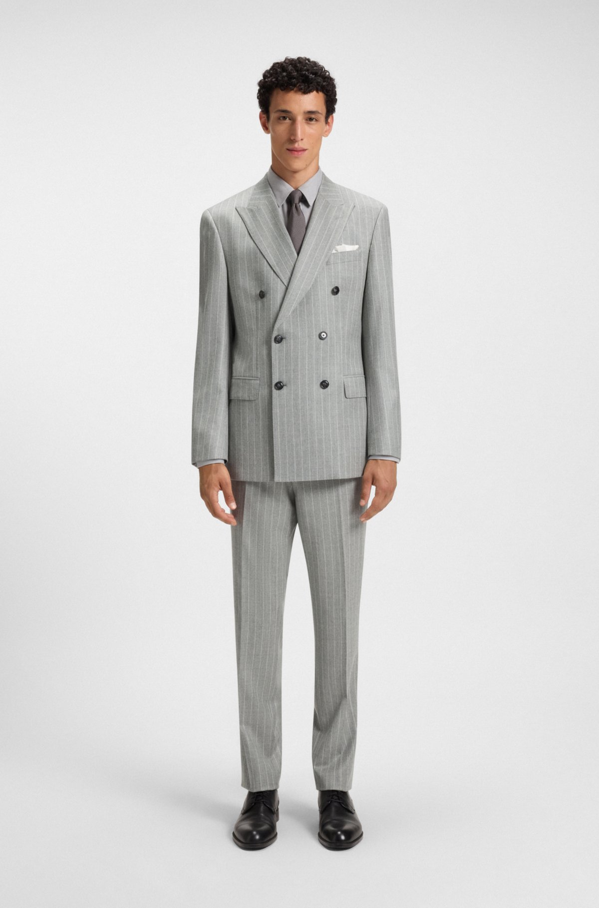 Suit due pezzi in lana vergine a righe
