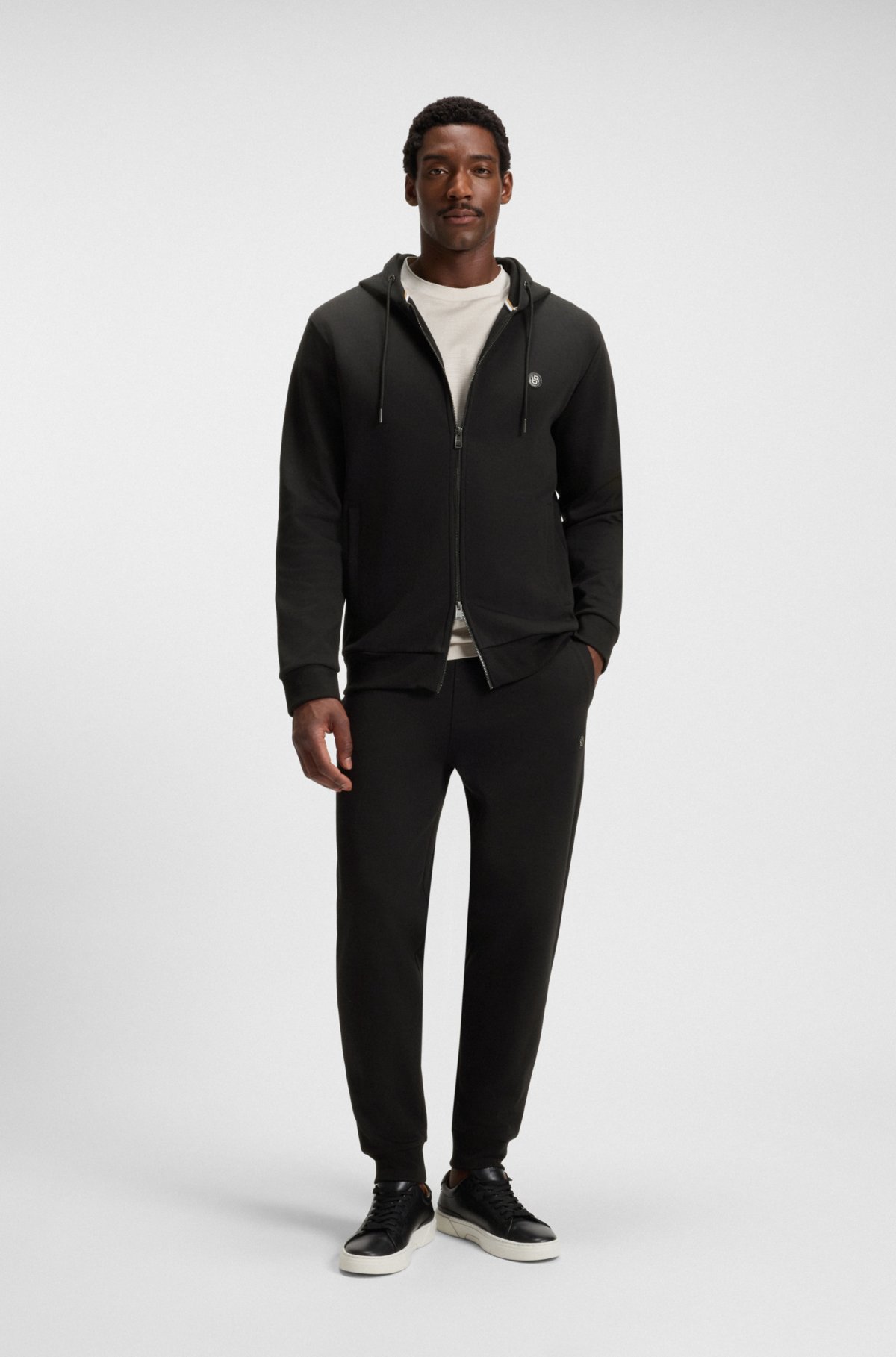 Pantaloni per tuta in misto cotone con monogramma Double B